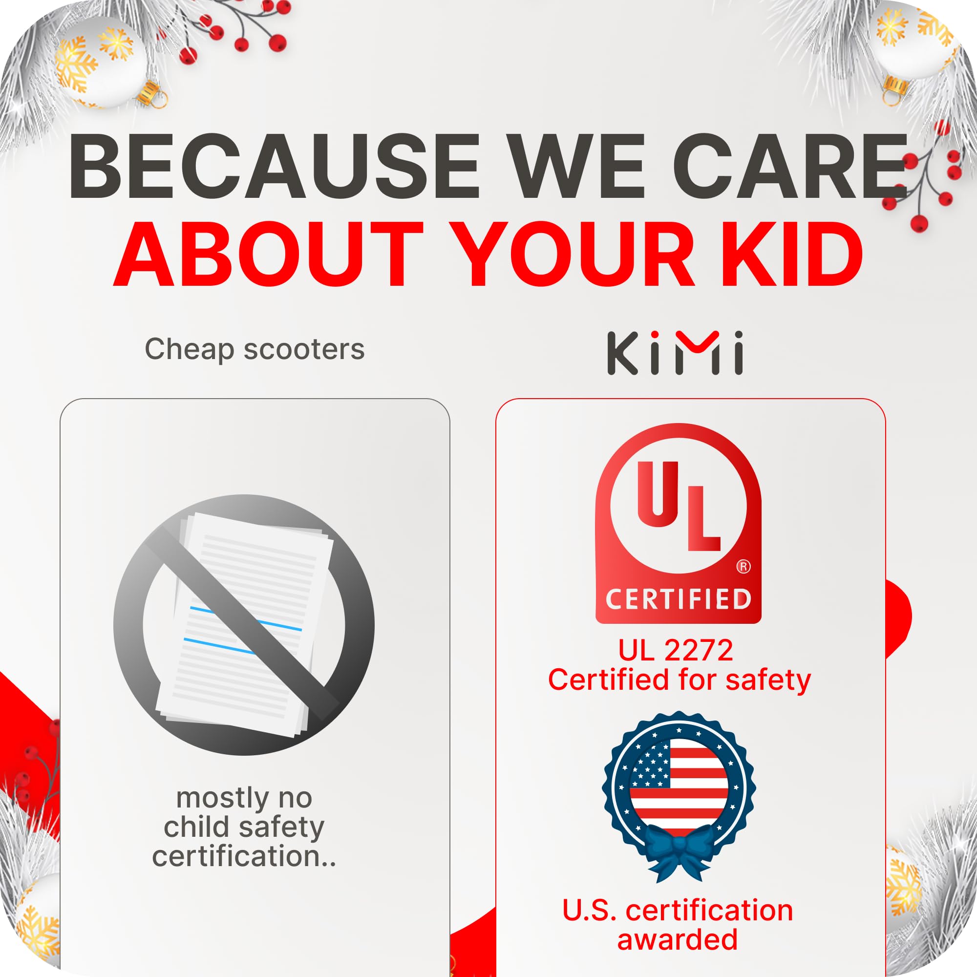 Kimi 3 Wheel Electric Scooter for Kids Ages 2-9 - Safe LED Light Up Wheels & Front Light, Foldable E-Scooter with 10 Mile Range - Perfect for Boys & Girls Outdoor Play, Commuting to School, and Neighborhood Rides