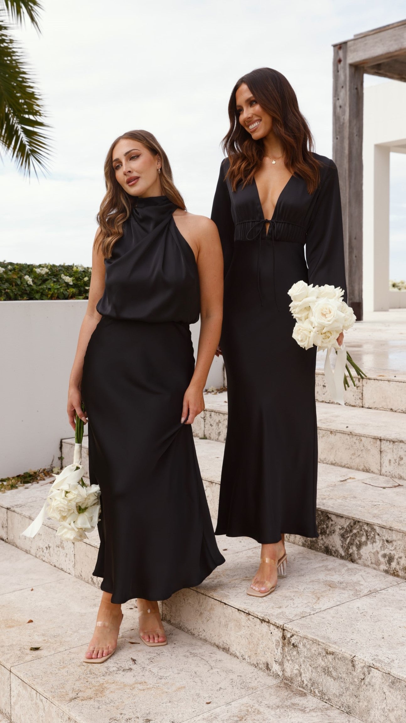 Amara Maxi Dress for Women - Elegant Black Long Flowy Dress for Summer, Beach, Party & Evening Wear