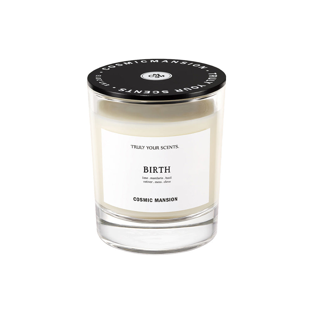 Premium COSMIC MANSION BIRTH Scented Candle - 180g & 250g Soy Wax for Home Decor, Relaxation & Romantic Ambiance