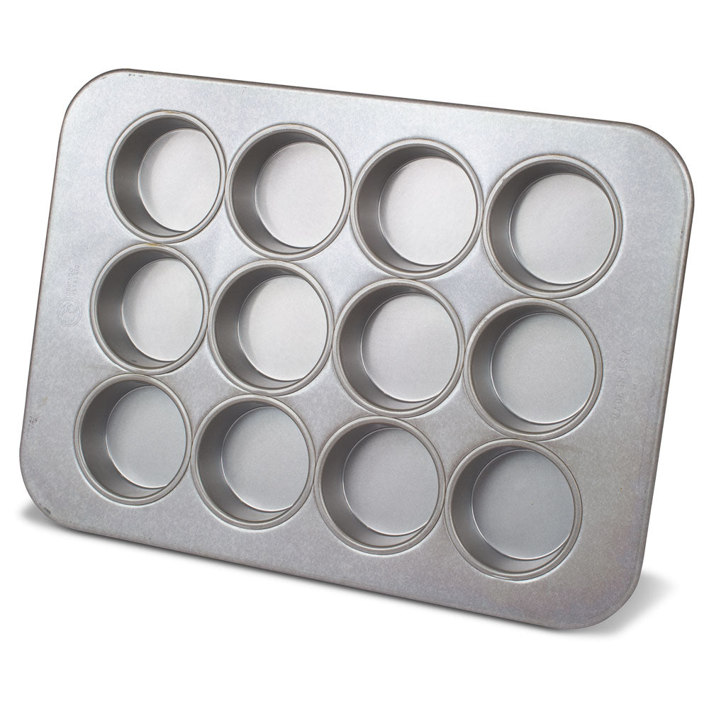 Texas Size Muffin Pan - 12 Cup Non-Stick Baking Tray for Jumbo Muffins, Cupcakes & Cornbread | Perfect for Home Baking, Parties & Holiday Treats