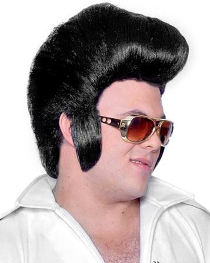 Elvis Presley 50s Rocker Costume Wig - Perfect for Halloween, Cosplay, and Themed Parties