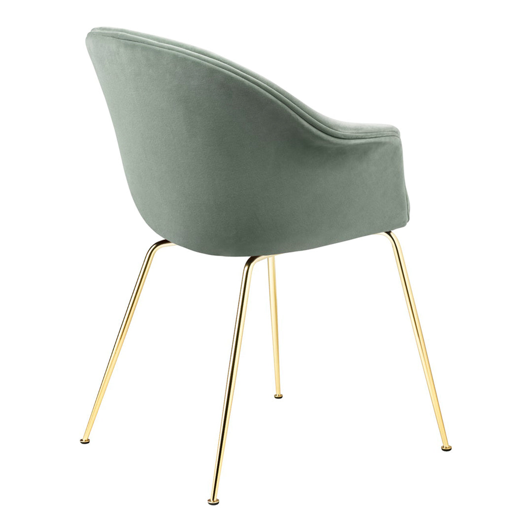 Bat Dining Chair with Conic Base - Fully Upholstered Modern Kitchen Chair for Dining Room, Restaurant & Cafe