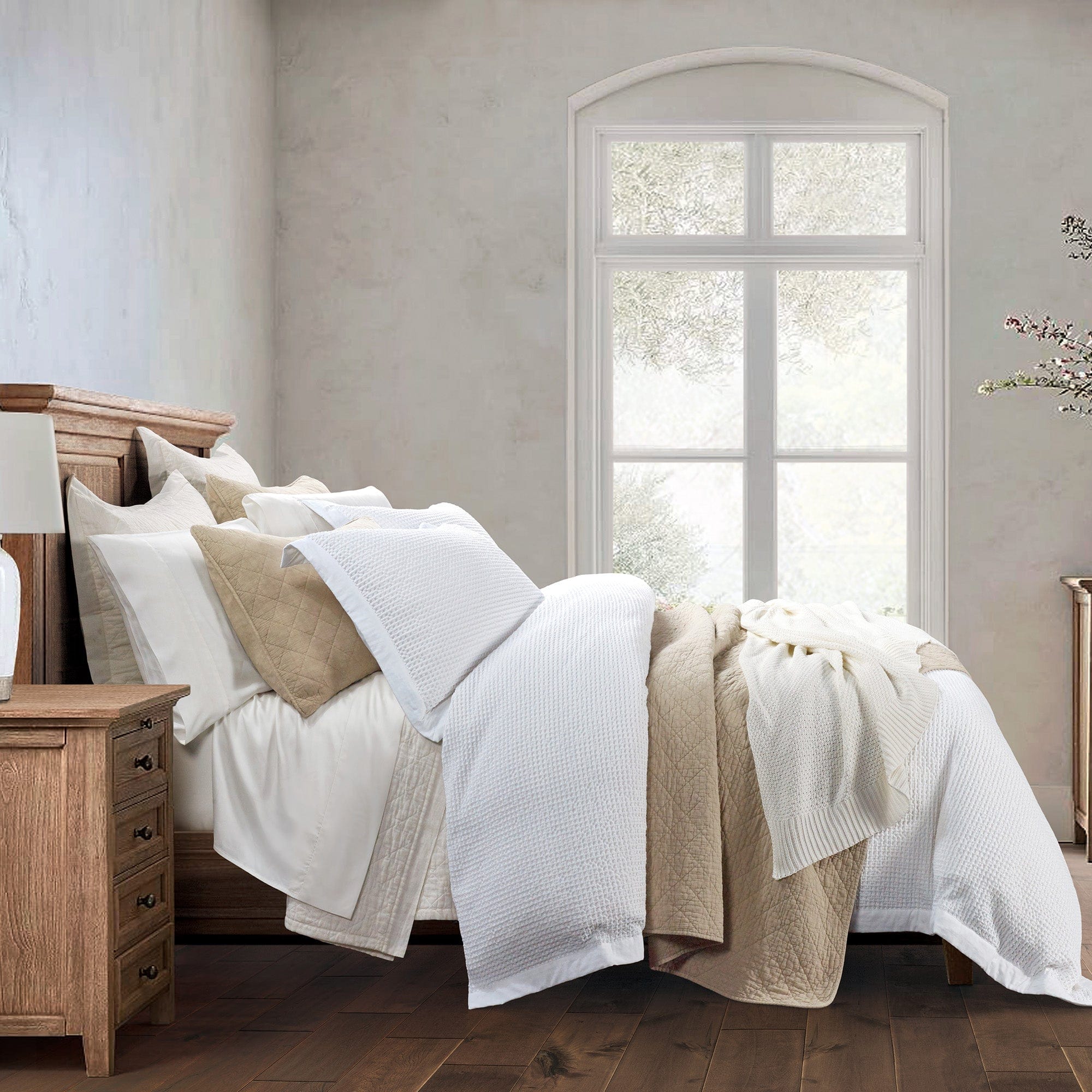 Stonewashed Cotton Gauze Quilt - Lightweight & Breathable Summer Bedding for Cozy Comfort | Perfect for Warm Weather, Guest Rooms & Bohemian Home Decor