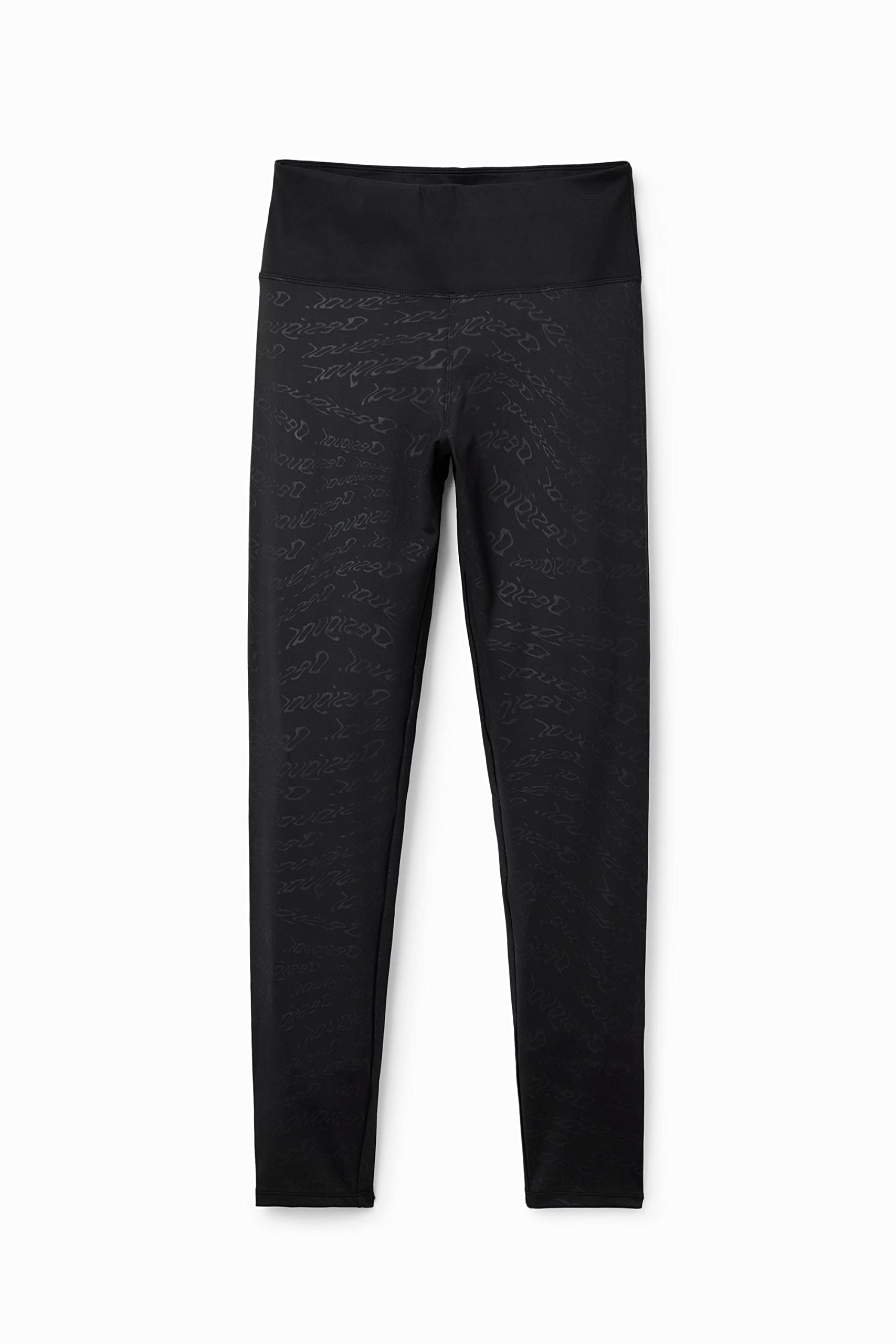 Desigual Women's Stretchy Knit Leggings - Comfortable High Waist Yoga Pants for Workout, Running & Casual Wear
