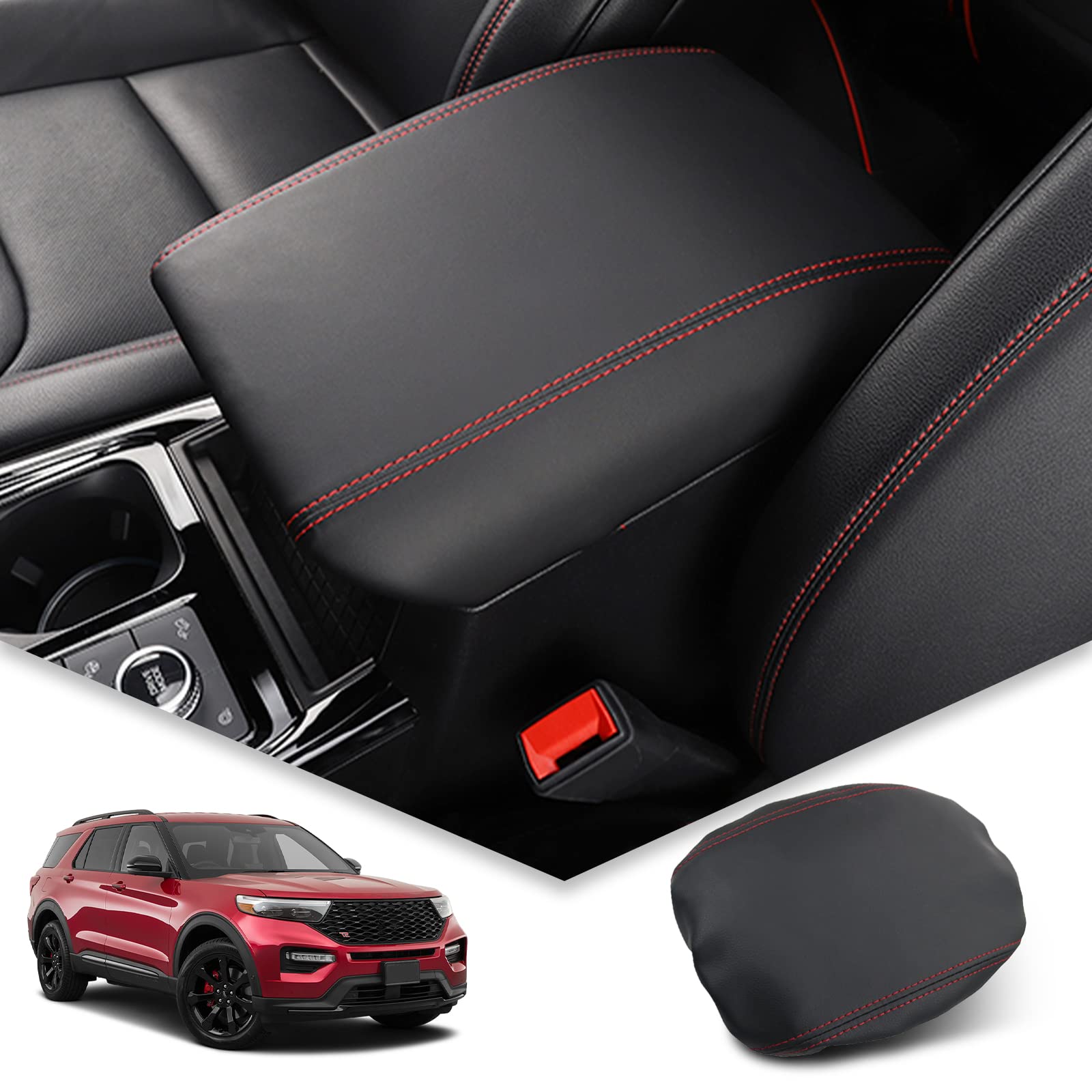 2020-2025 Ford Explorer Center Console Cover & Arm Rest Pad - Premium Durable Protection for 2023 2024 2025 Models | Perfect for Road Trips, Daily Commutes & Car Interior Protection