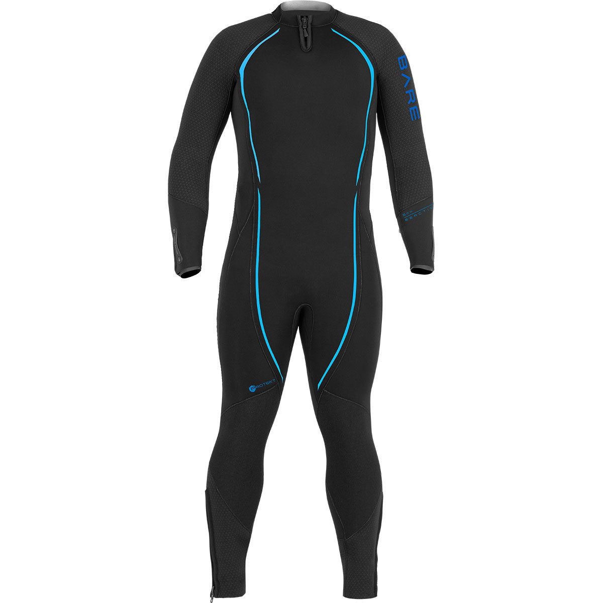 Bare 5mm Reactive Full Wetsuit for Men (2021) - Blue Neoprene Scuba Diving & Surfing Gear for Cold Water Adventures