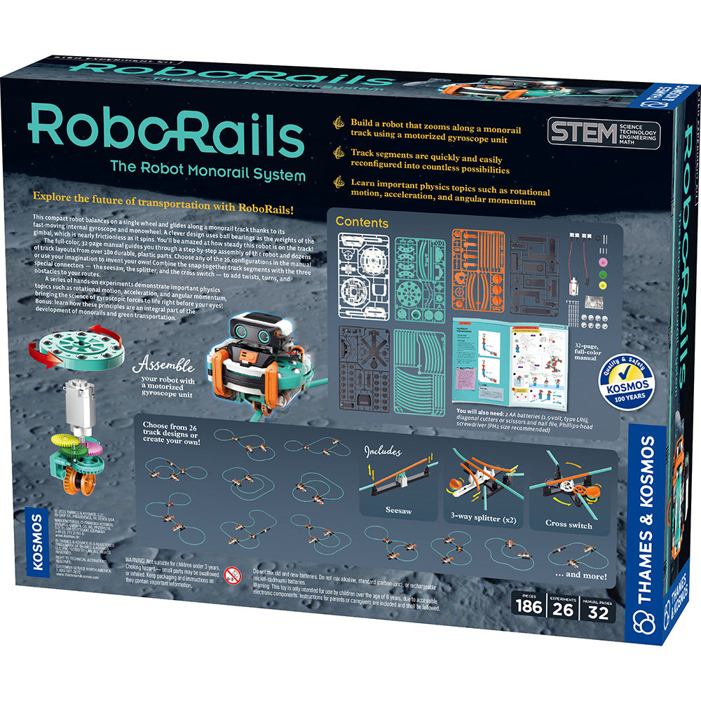 RoboRails: Smart Robot Monorail System for Home & Office Automation - Perfect for Smart Home Setup and STEM Education