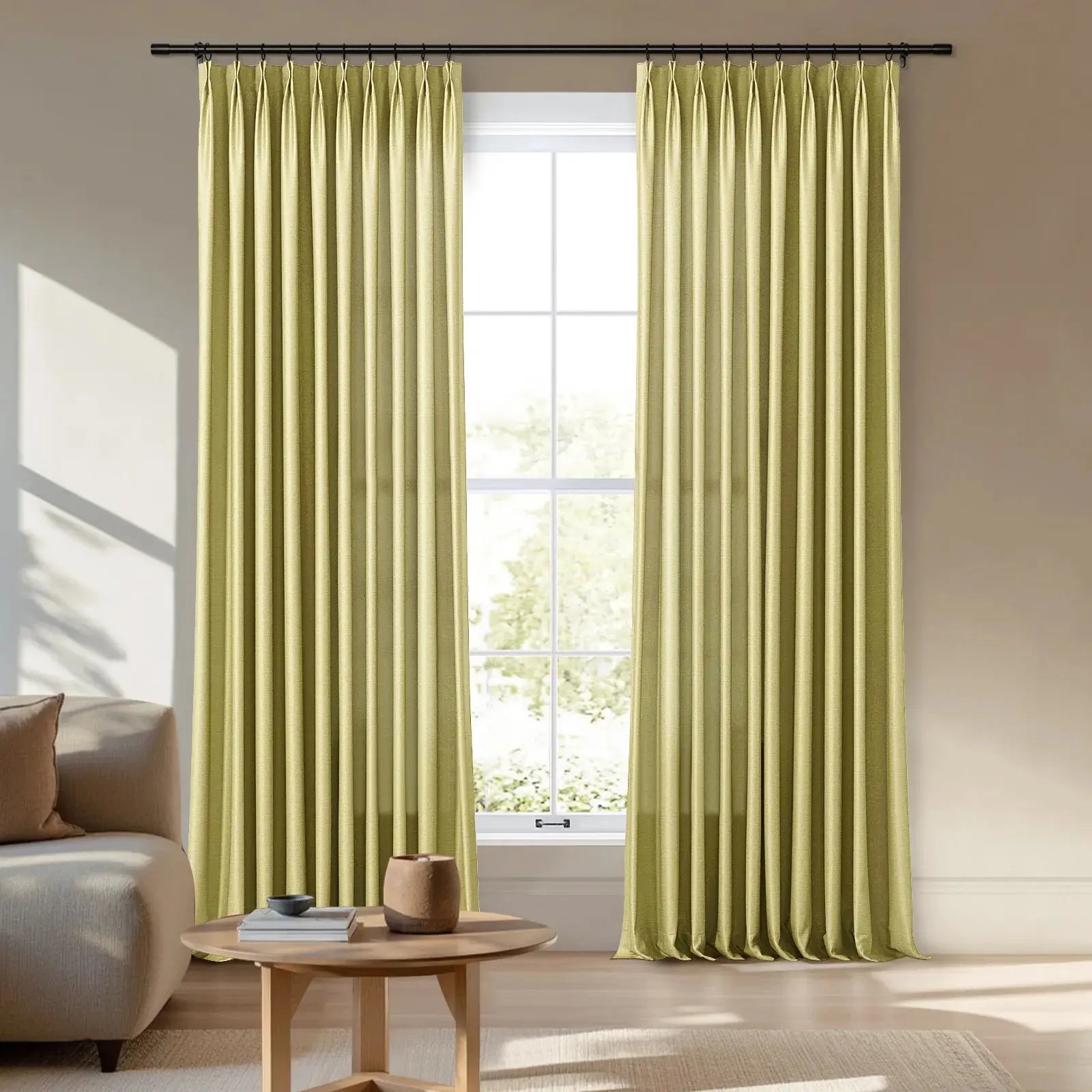 Luxury Veda Luster Cotton Velvet Pleated Curtains - Blackout Drapes for Living Room, Bedroom & Home Decor | Soft & Elegant Window Treatments for Enhanced Privacy & Light Control