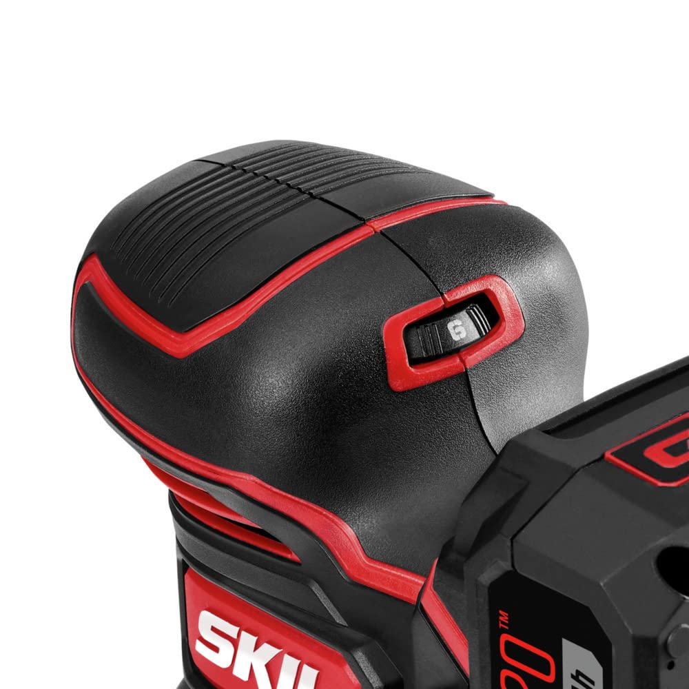 SKIL PWR CORE 20 Brushless 20V Cordless Random Orbital Sander - Powerful & Lightweight Electric Sander for Woodworking, Sanding & Finishing Projects (Tool Only, Model SR660301) - Perfect for DIY Home Improvement, Furniture Refinishing & Professional Woodworking