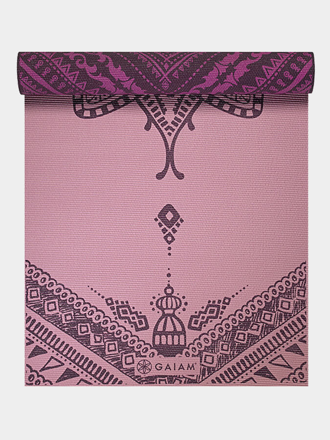 Gaiam Inner Peace Reversible 6mm Thick Yoga Mat for Home & Studio - Non-Slip, Cushioned Exercise Mat for Yoga, Pilates, and Meditation