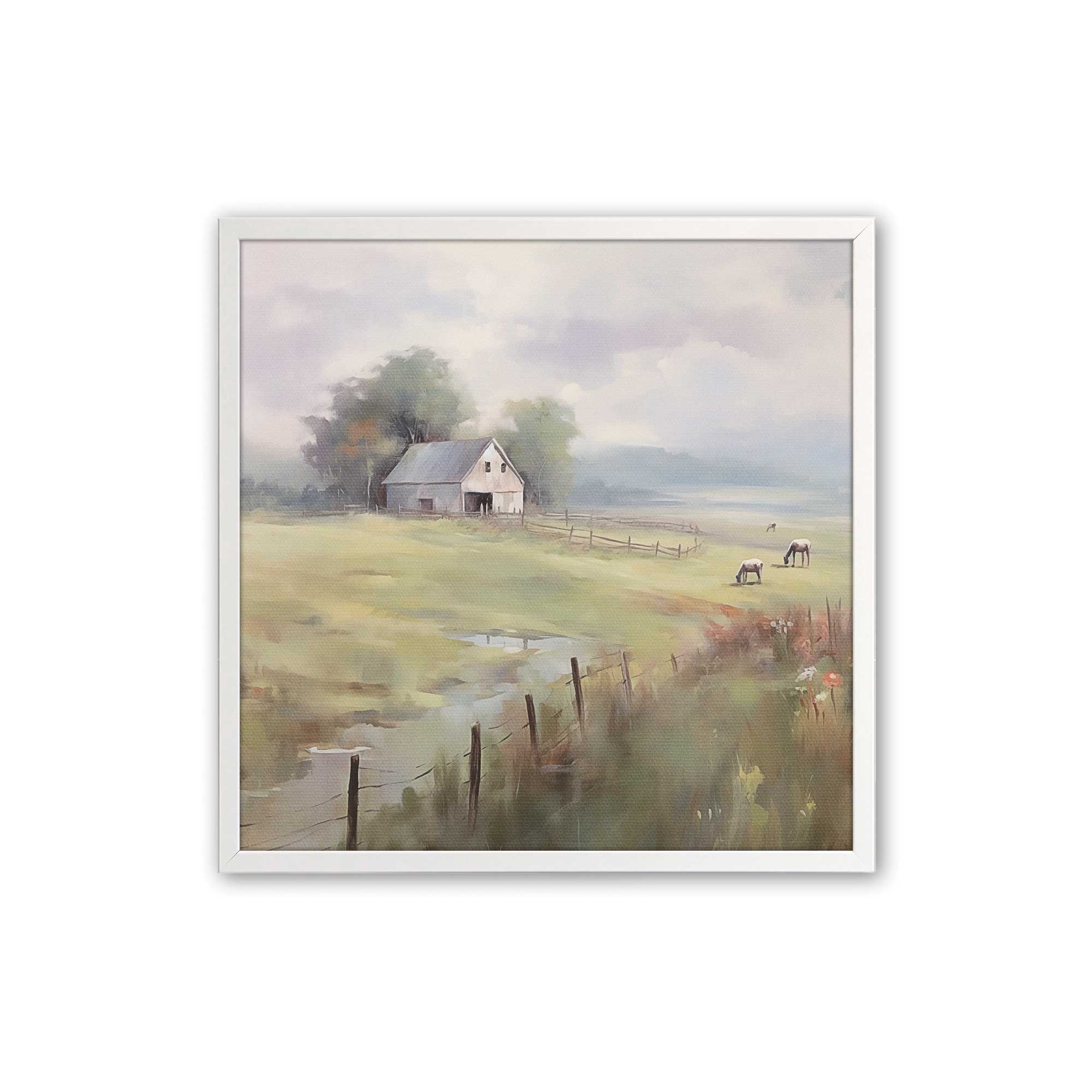 Countryside Farmhouse Bliss - Set of 2 Wall Art Prints for Living Room, Bedroom & Home Decor