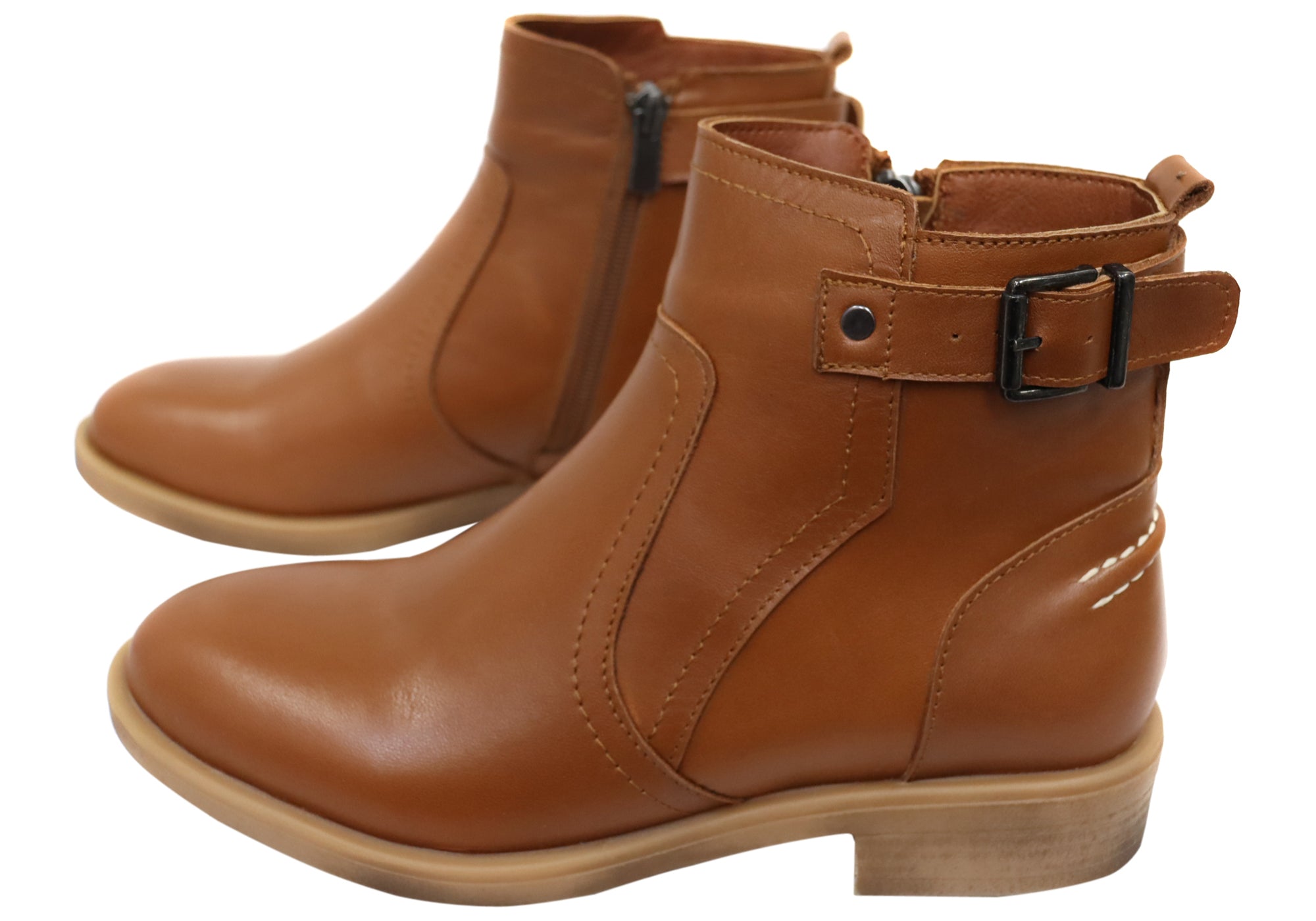Orizonte Deny Women's Comfortable Leather Ankle Boots - European Style Fashion Booties for Casual Wear, Office & Fall Outfits