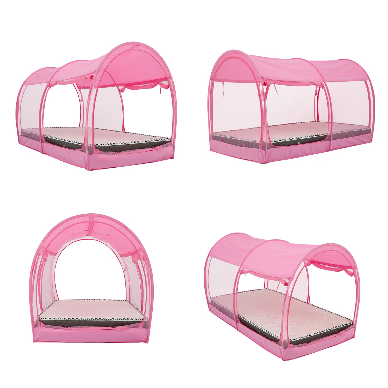 Dream Tents Bed Canopy Shelter - Pop Up Indoor Privacy Cabin for Kids & Adults - Warm & Breathable Twin Size Bed Tent (Mattress Not Included) | Perfect for Camping, Sleepovers & Cozy Bedroom Retreats