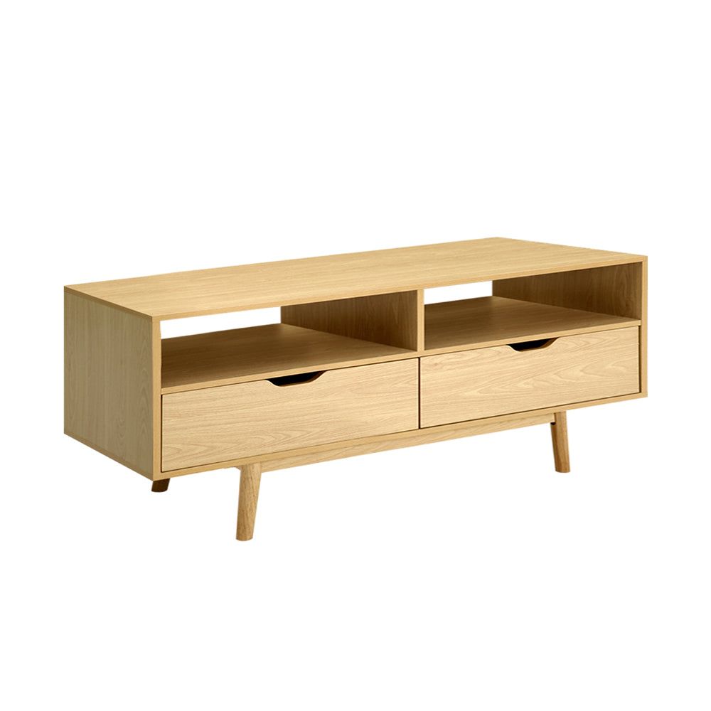 Artiss 120cm Pine TV Stand with Storage - Modern Entertainment Center for Living Room, Bedroom & Home Theater