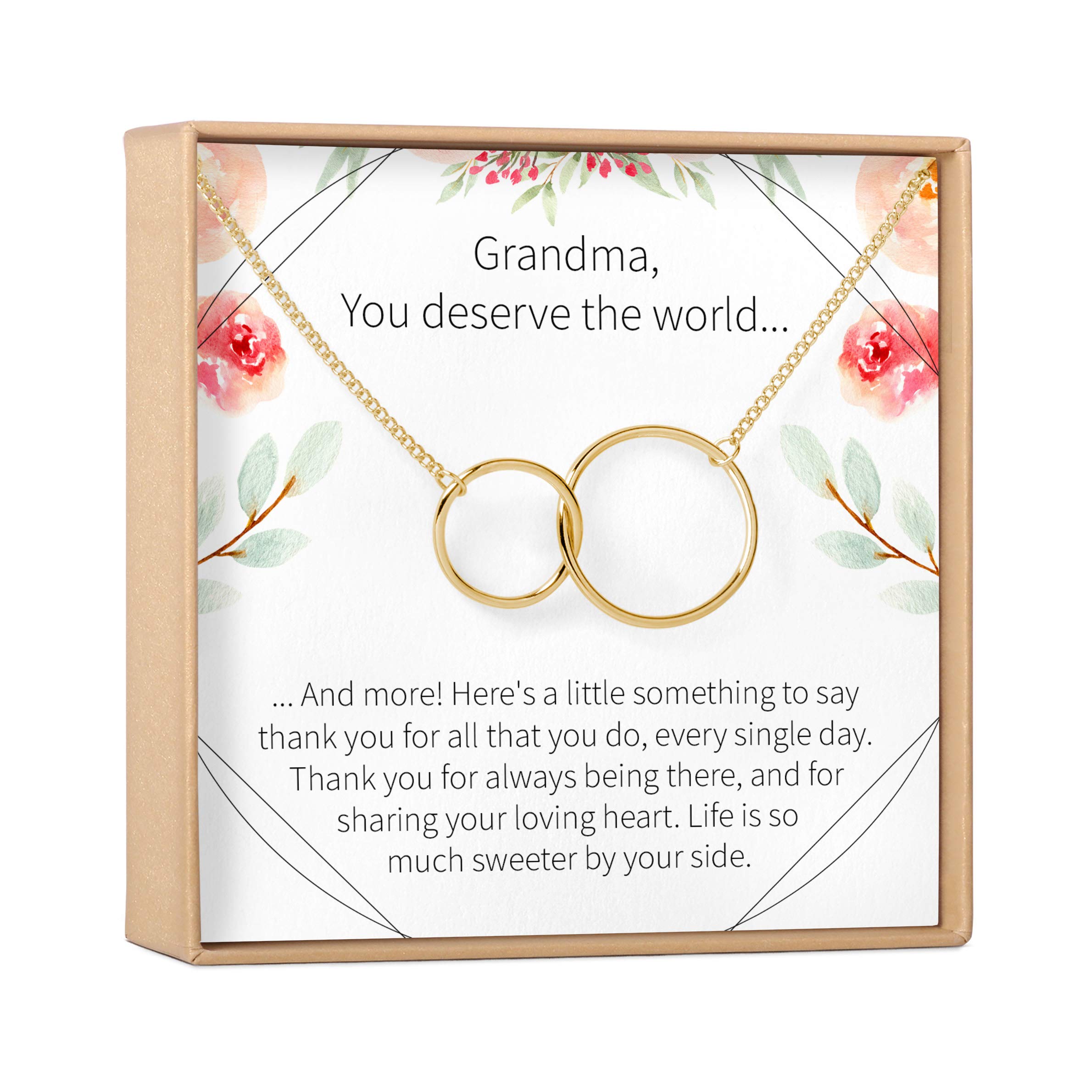 Heartfelt Grandma Necklace Gift Set with Card - Perfect for Birthday, Christmas, Mother's Day & Special Occasions | Elegant Jewelry for Grandmothers to Show Love & Appreciation