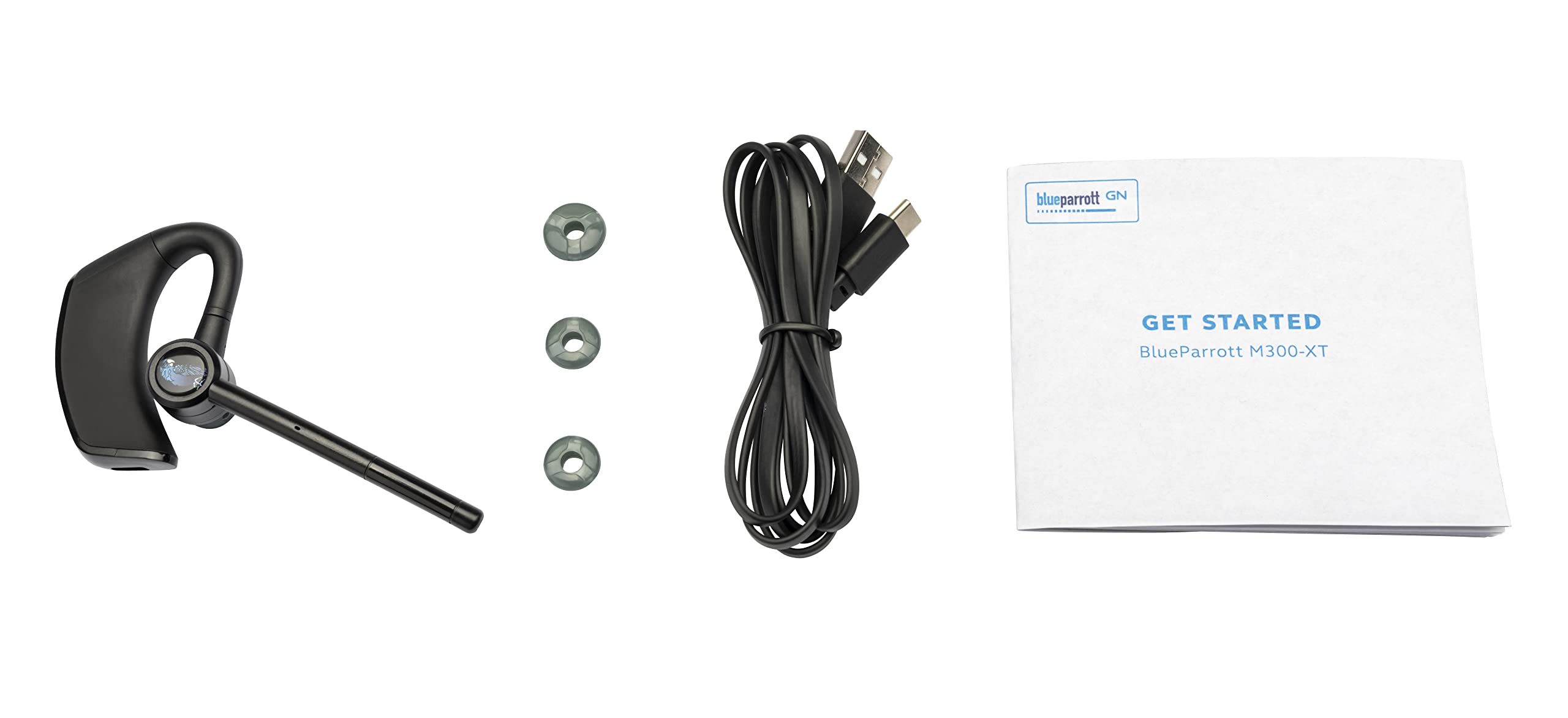 BlueParrott M300-XT Noise Cancelling Bluetooth Headset - 14 Hours Talk Time, Mono Headset for Mobile Phones - Perfect for Truck Drivers, Call Center Agents & Business Professionals On The Go