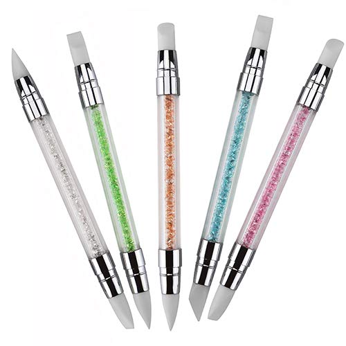 Premium Silicone Nail Art Pen Brush - Double Ended Dotting Tools for Professional Nail Design, Sculpting & Carving | Ideal for DIY Nail Art, Acrylic Nails, Gel Polish & 3D Nail Art Creations