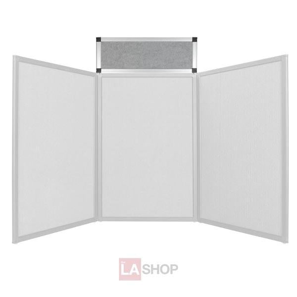 TheLAShop Gray Tabletop Folding Panel Display Board - Portable Sign Holder for Trade Shows, Retail Stores, and Office Presentations
