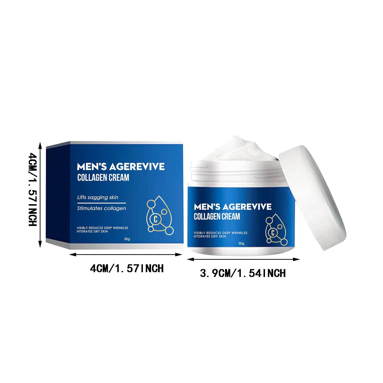 Hydrating Face Cream for Men - Korean Moisturizer Reduces Wrinkles & Dullness - Daily Skincare Routine