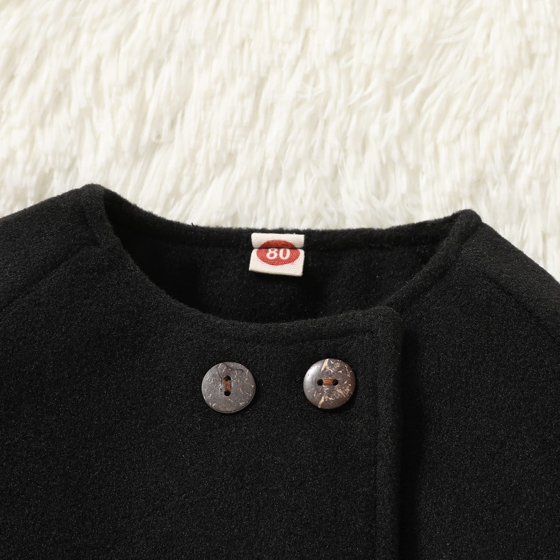 JEELLIGULAR Toddler Baby Girl Winter Coat - Warm Thick Jacket with Button Closure for Fall & Winter Outfits - Perfect for Outdoor Play, School, and Holiday Photos