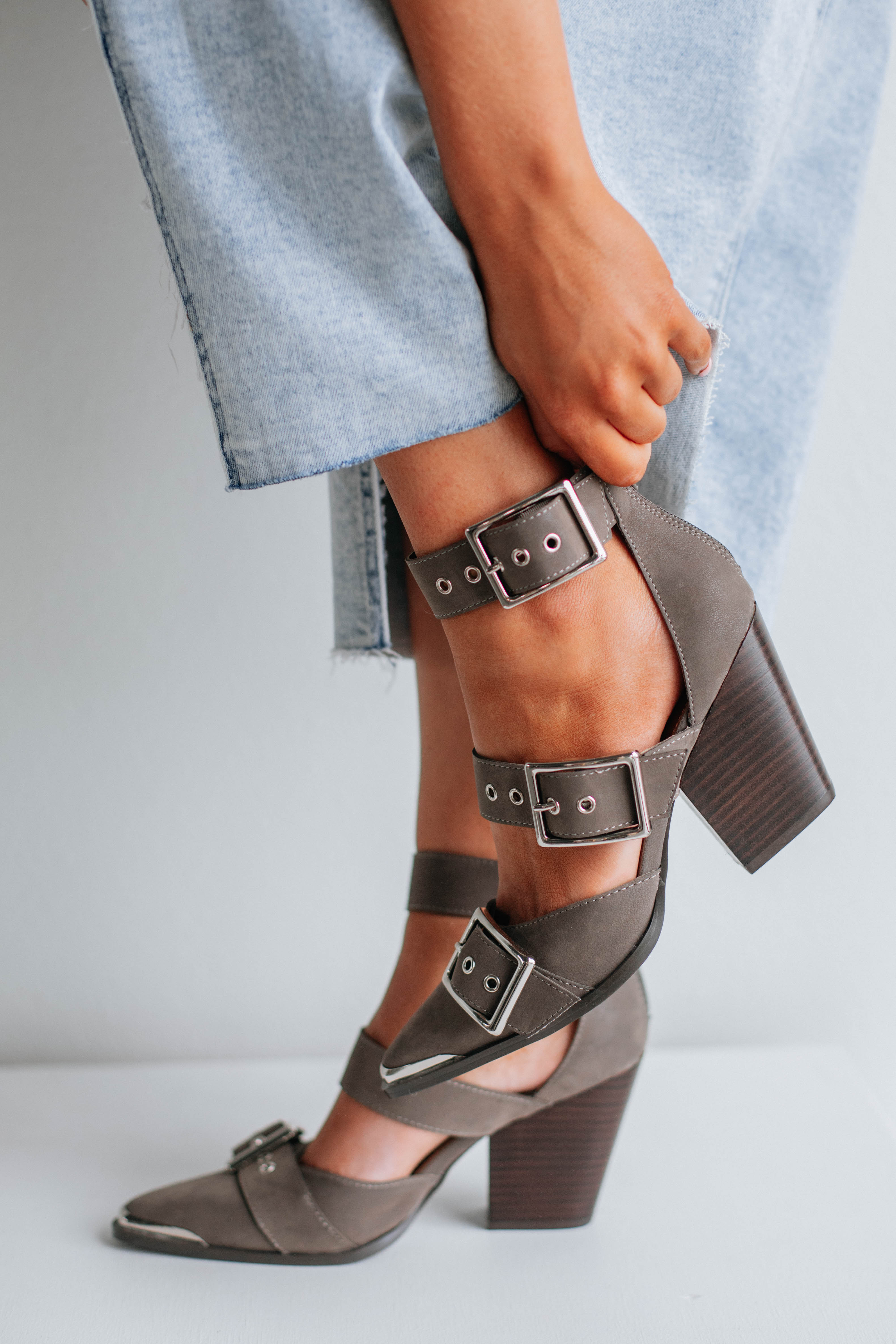 Elegant Charcoal High Heels for Women - Comfortable Stiletto Pumps for Office, Party & Evening Wear