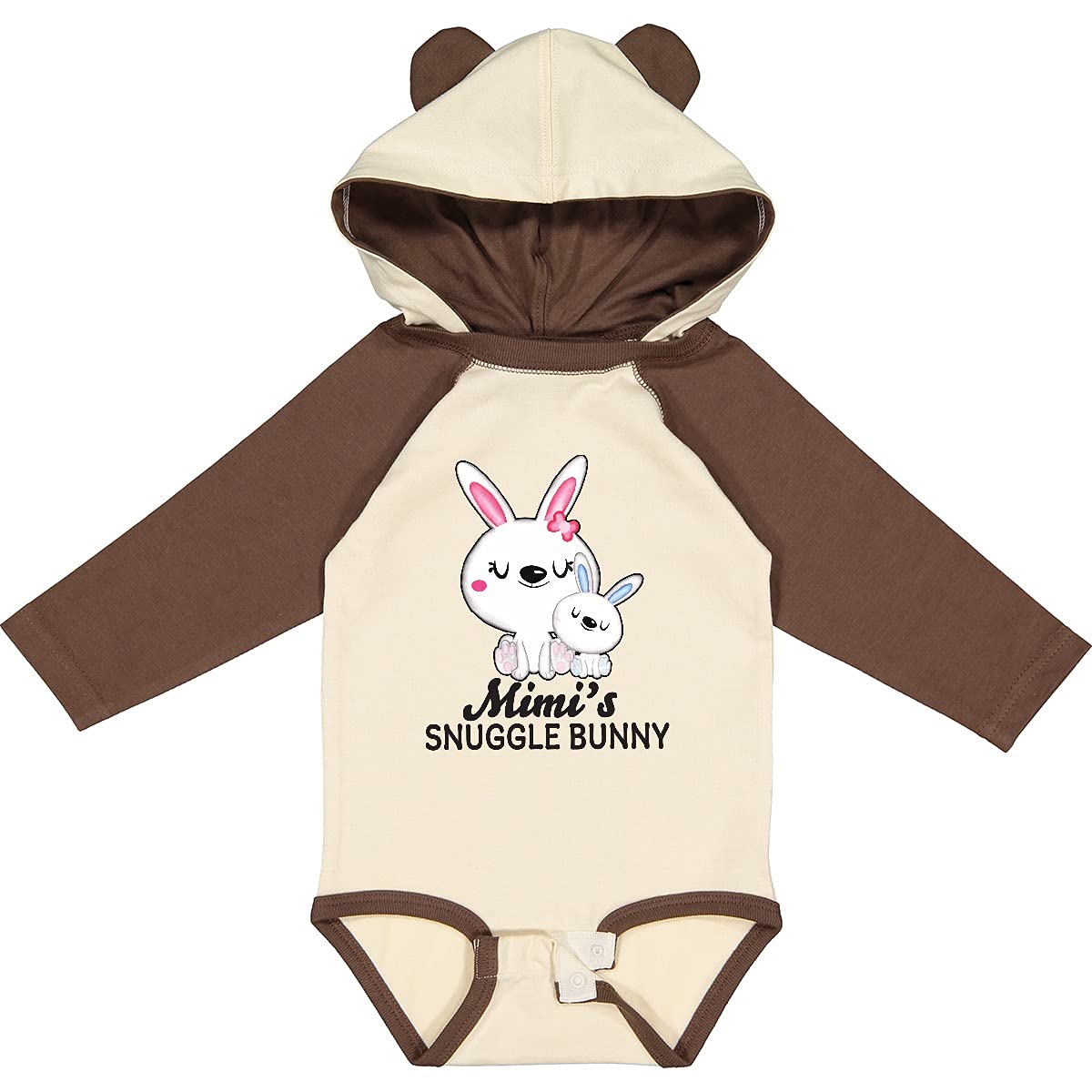 Inktastic Mimi's Snuggle Bunny Easter Long Sleeve Baby Bodysuit - Soft Cotton Creeper for Infants & Toddlers - Perfect for Easter Photos, Spring Outings & Family Gatherings