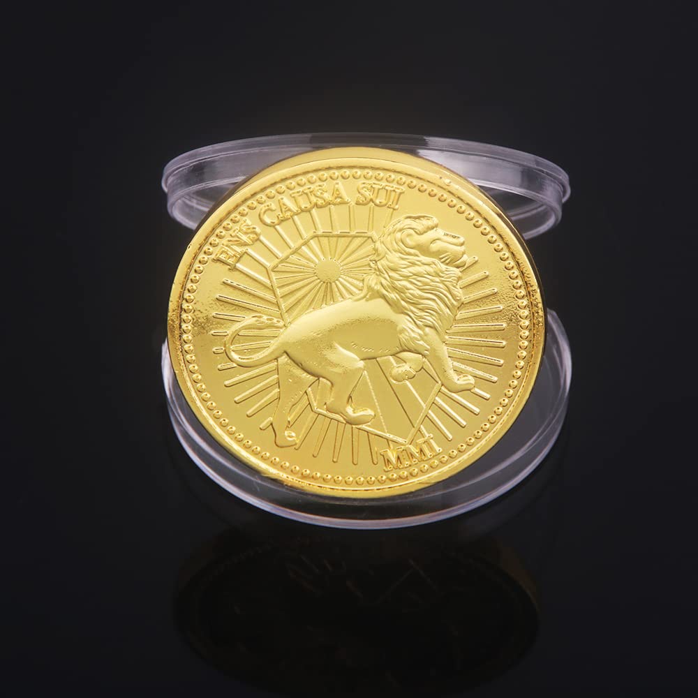 5Pcs Continental Challenge Lion Coin - Novelty Metal Collectible Coins for Movie Props, Cosplay, and Fan Gifts | Perfect for Collectors, Role-Playing, and Themed Events