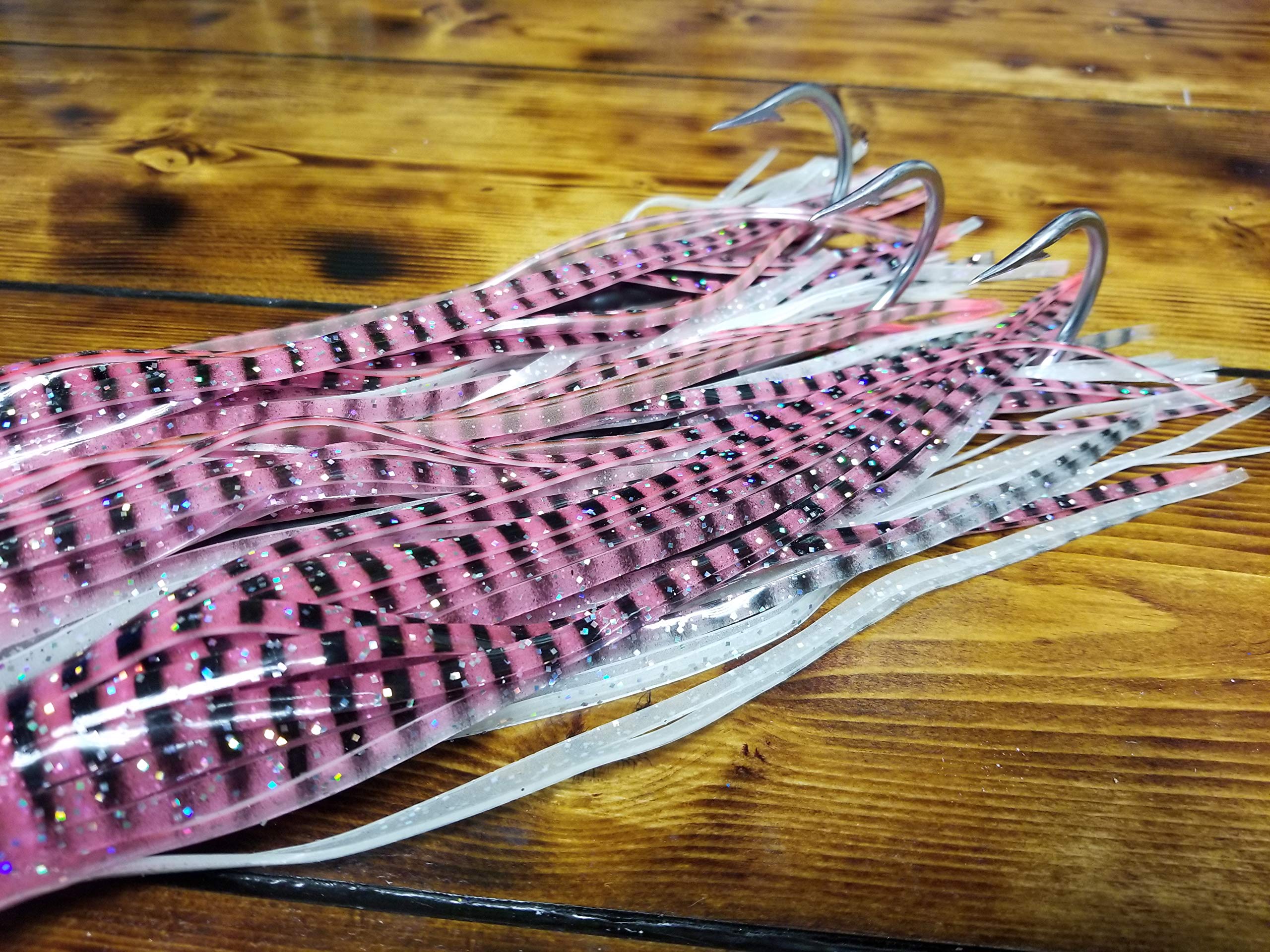 Premium Bigeye Series Pink Super Glow Trolling Lure Kit (12