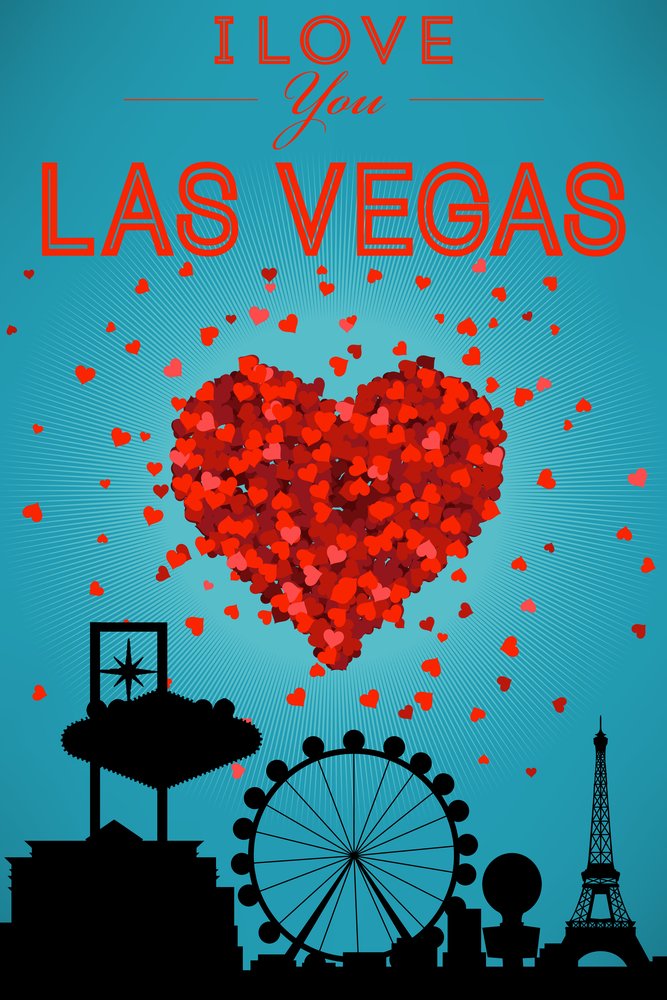 Signed Las Vegas Nevada 52402 Art Print - 24x36 Wall Decor Poster for Home, Office & Gift - Unique Vintage Travel Poster for Living Room, Bedroom & Man Cave