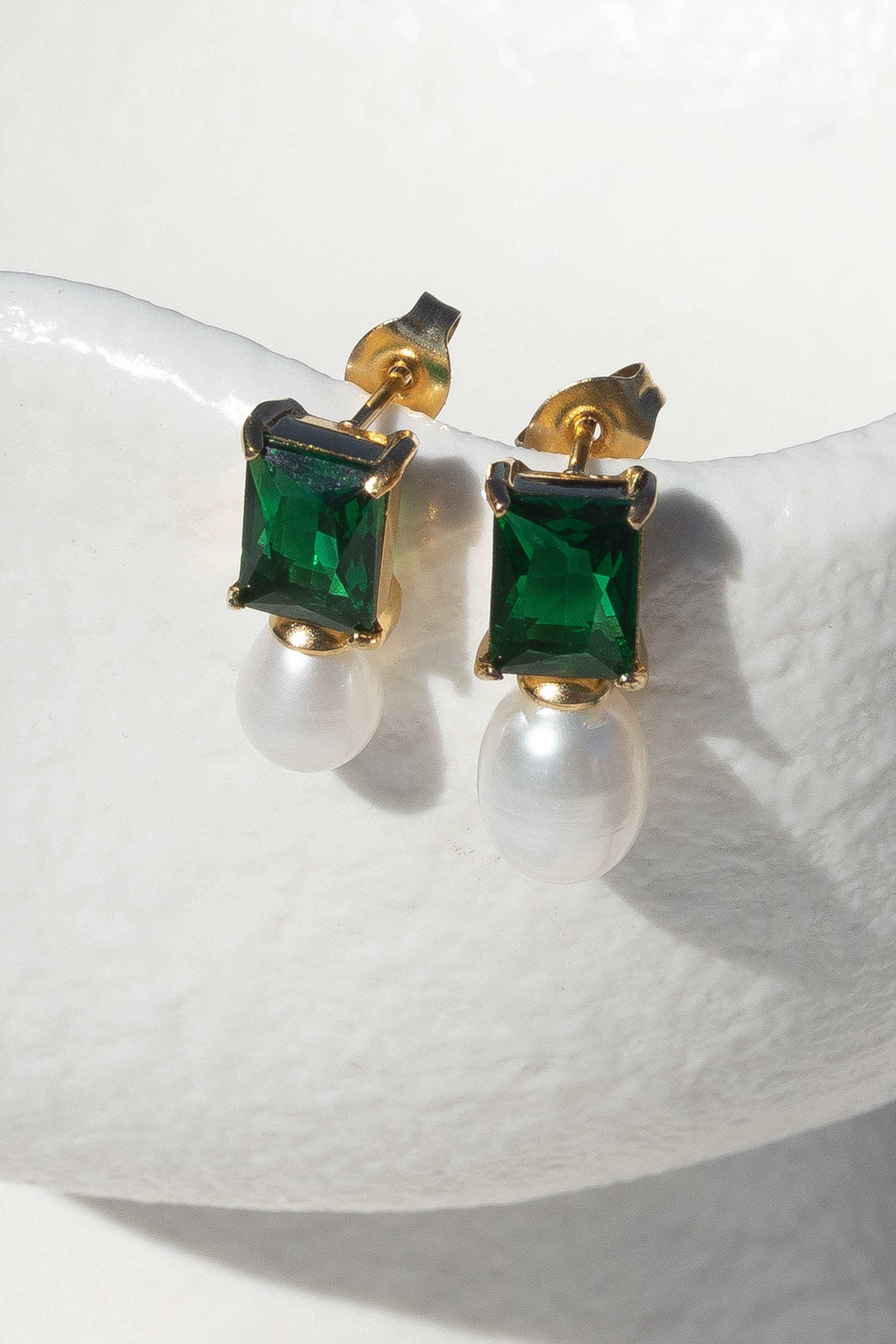 Stylish Green Cosmo Earrings for Women - Trendy Dangle Drop Earrings for Party, Wedding & Everyday Wear