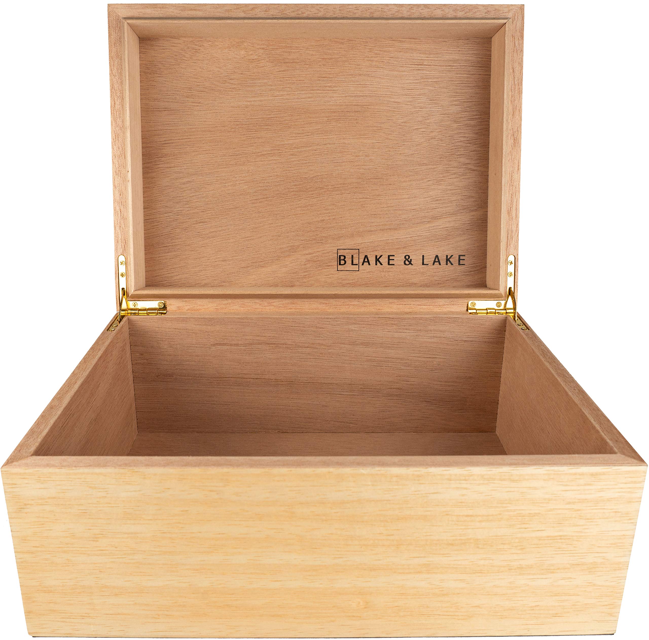 Handmade White Oak Wooden Keepsake Box with Hinged Lid - Blonde Storage Box for Jewelry, Photos & Treasures - Decorative Gift Box for Home Organization - Wedding Memory Box & Anniversary Gift Idea - Rustic Home Decor for Bedroom, Living Room & Office
