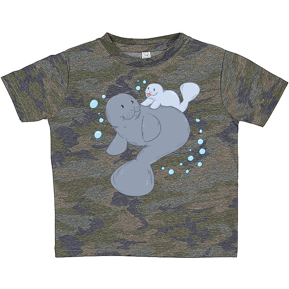 Inktastic Cute Manatees with Bubbles Baby T-Shirt - Soft Cotton Tee for Infants & Toddlers - Perfect for Playdates, Beach Trips & Family Photos