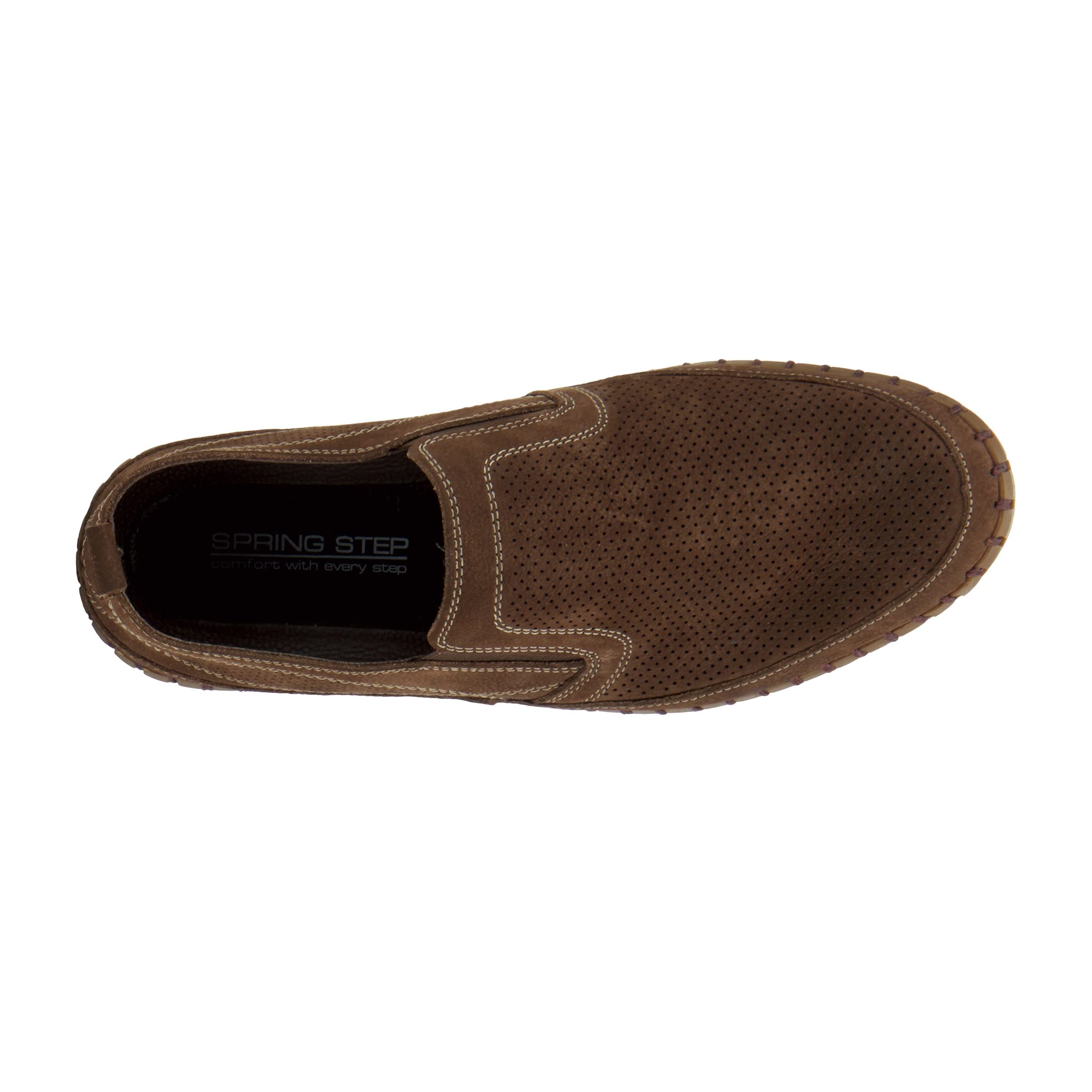 Spring Step Men's Mateo Slip-On Loafers - Comfortable Casual Shoes for Men | Breathable & Lightweight | Perfect for Work, Travel & Everyday Wear