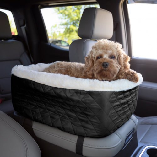Premium Dog Car Seat for Small & Medium Dogs - Soft & Comfortable Pet Travel Carrier with Safety Strap - Perfect for Road Trips, Vet Visits & Daily Commutes