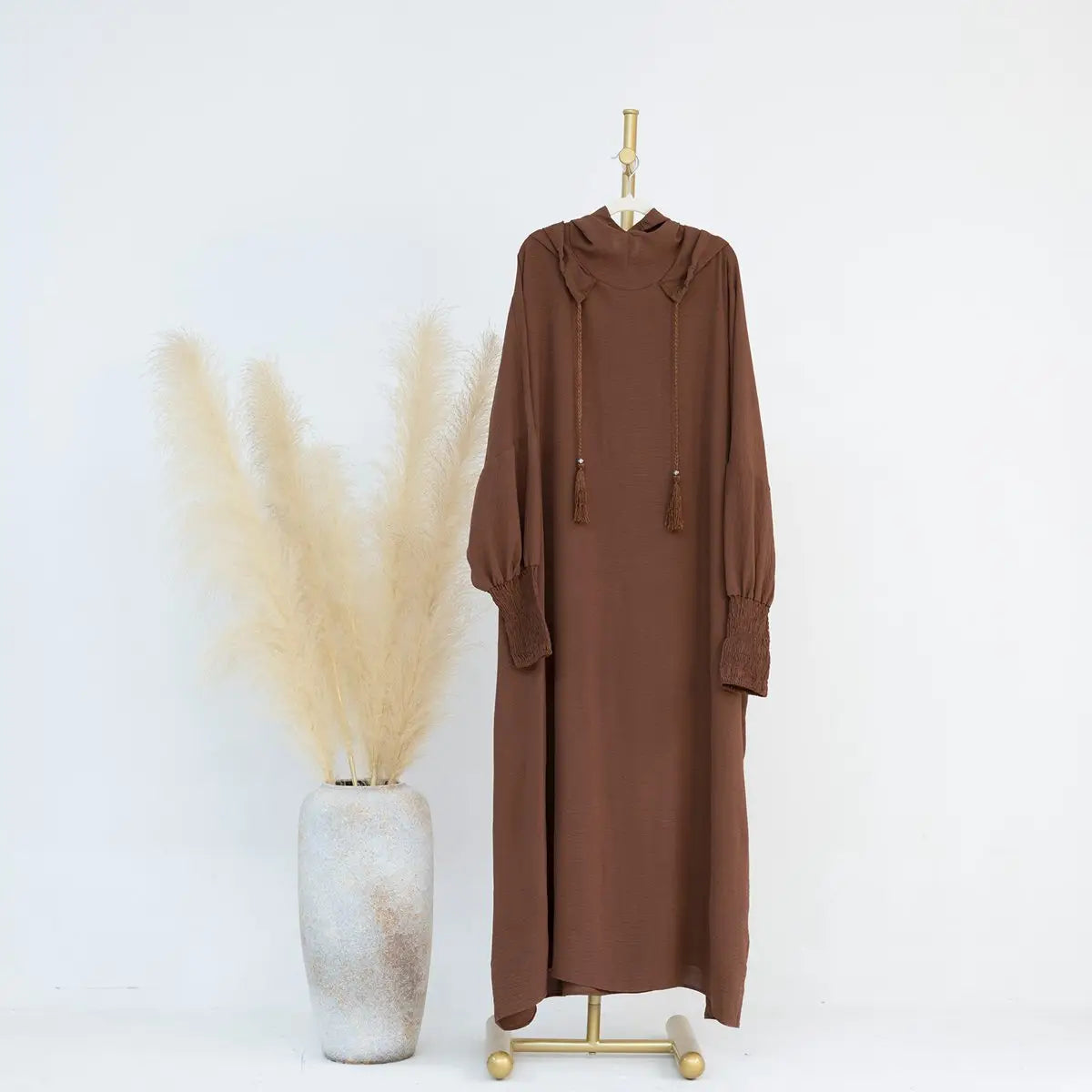 Premium Cotton Blend Hooded Abaya Prayer Dress - Modest Jilbab for Women - Perfect for Prayer, Mosque, and Everyday Wear