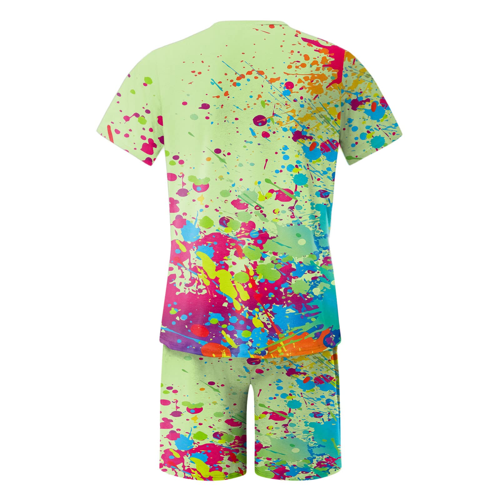 LindoMaker Men's Summer Short Sleeve Crewneck T-Shirt & Shorts Matching Set - Relaxed Fit Workout Tracksuit with Pockets | Gym, Running, Casual Wear | 2023 Collection
