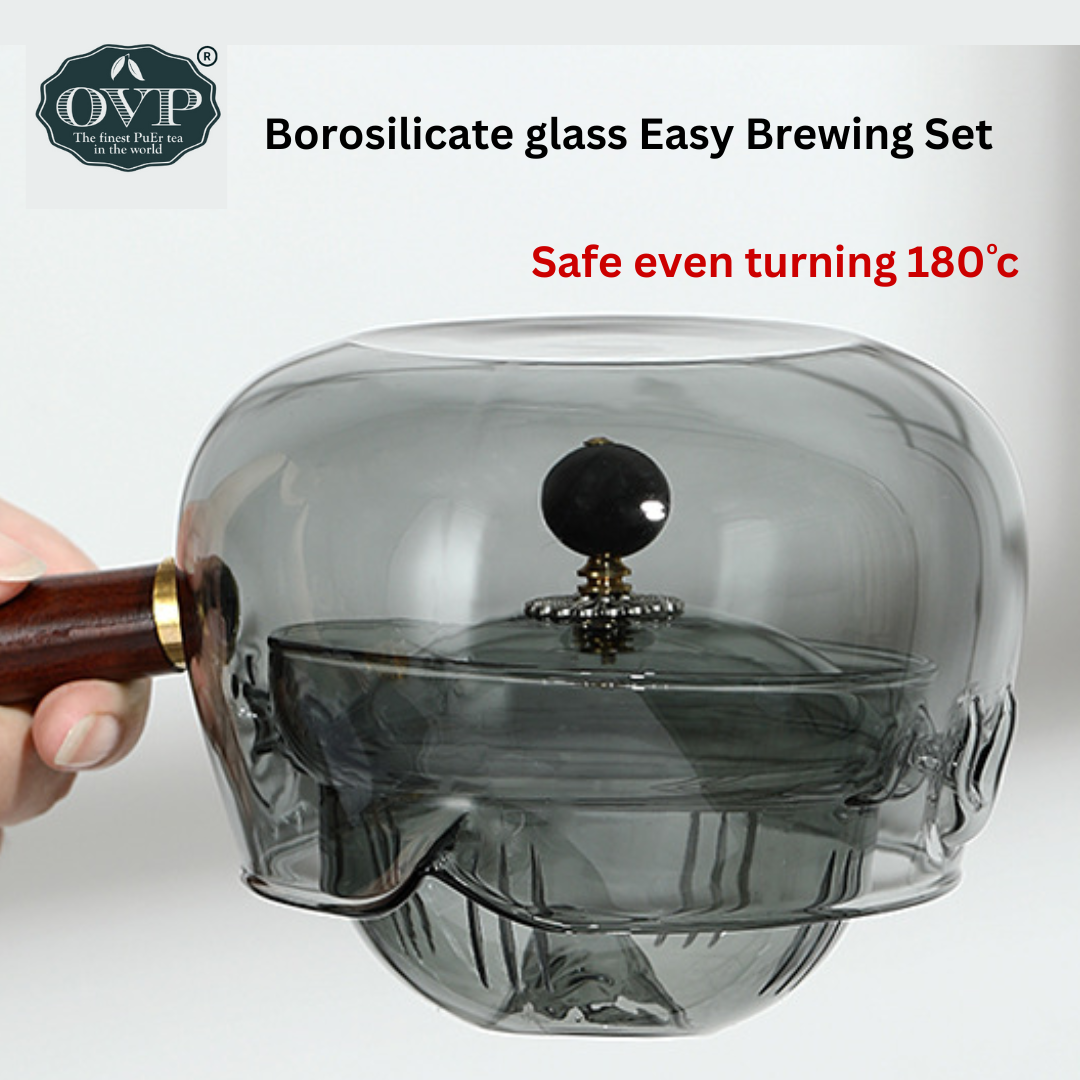 Premium Borosilicate Glass Rotating Teapot with Ergonomic Handle - 500ml Capacity - Perfect for Loose Leaf Tea, Herbal Infusions & Home Brewing - Ideal Gift for Tea Lovers