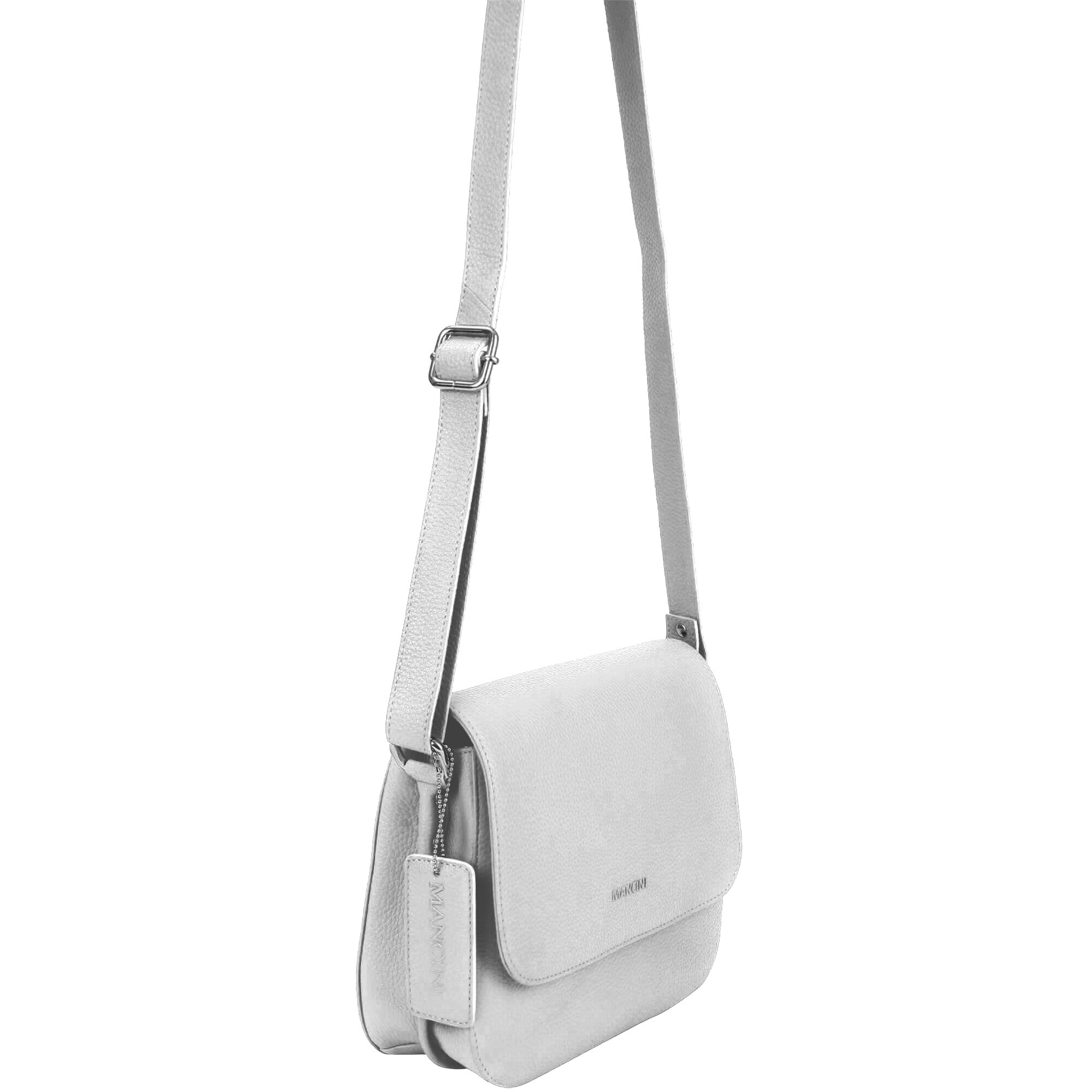 Mancini Pebbled Leather Alison Crossbody Handbag for Women - Stylish & Durable Everyday Purse for Work, Travel & Shopping