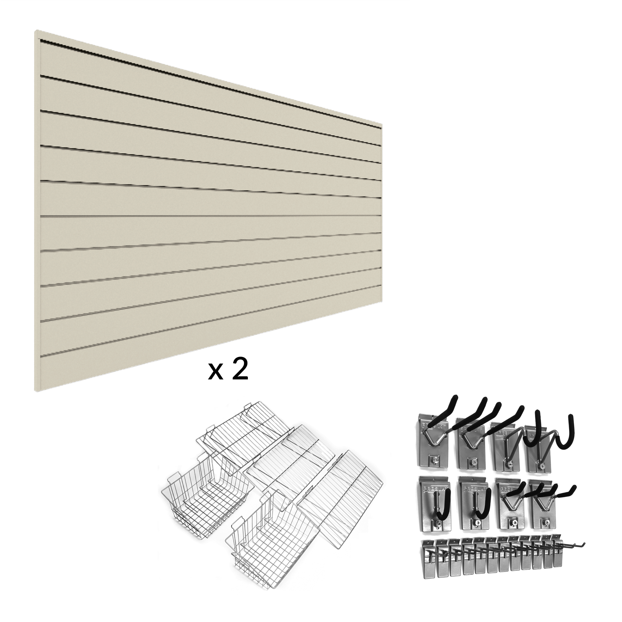 PVC Slatwall Ultimate Bundle - Durable Wall Panel System for Retail Stores & Garages | Easy Installation & Versatile Display Solution