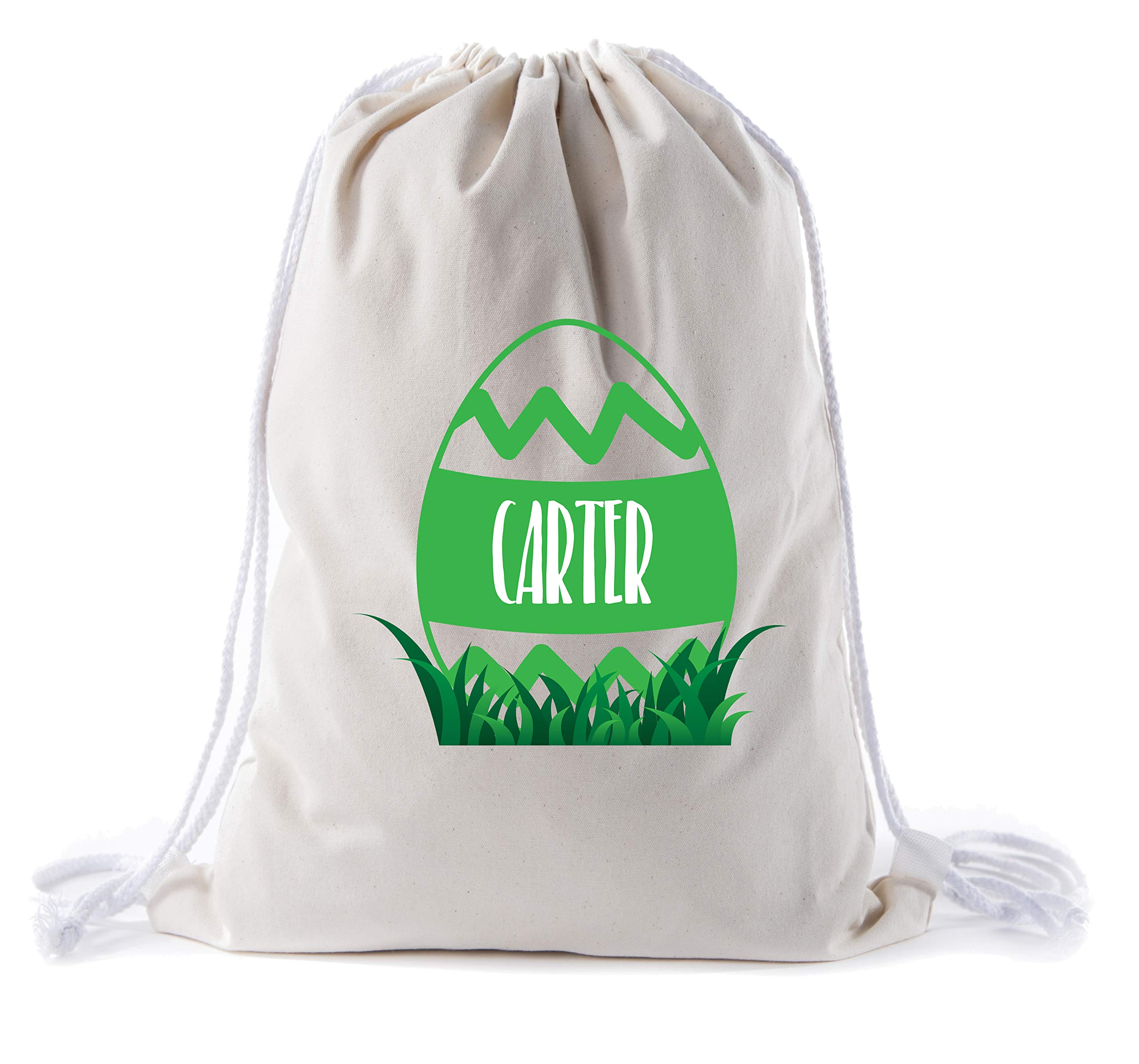 Custom Easter Basket Bags - Personalized Cotton Drawstring Backpacks for Kids & Adults - Easter Egg Hunt, Party Favors & Spring Gift Giving