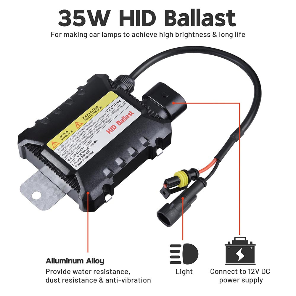 Universal 12V 35W/55W Xenon HID Ballast Replacement Kit - 2 Pack for Car Headlight Upgrade | TheLAShop - Perfect for Night Driving & Off-Road Vehicles