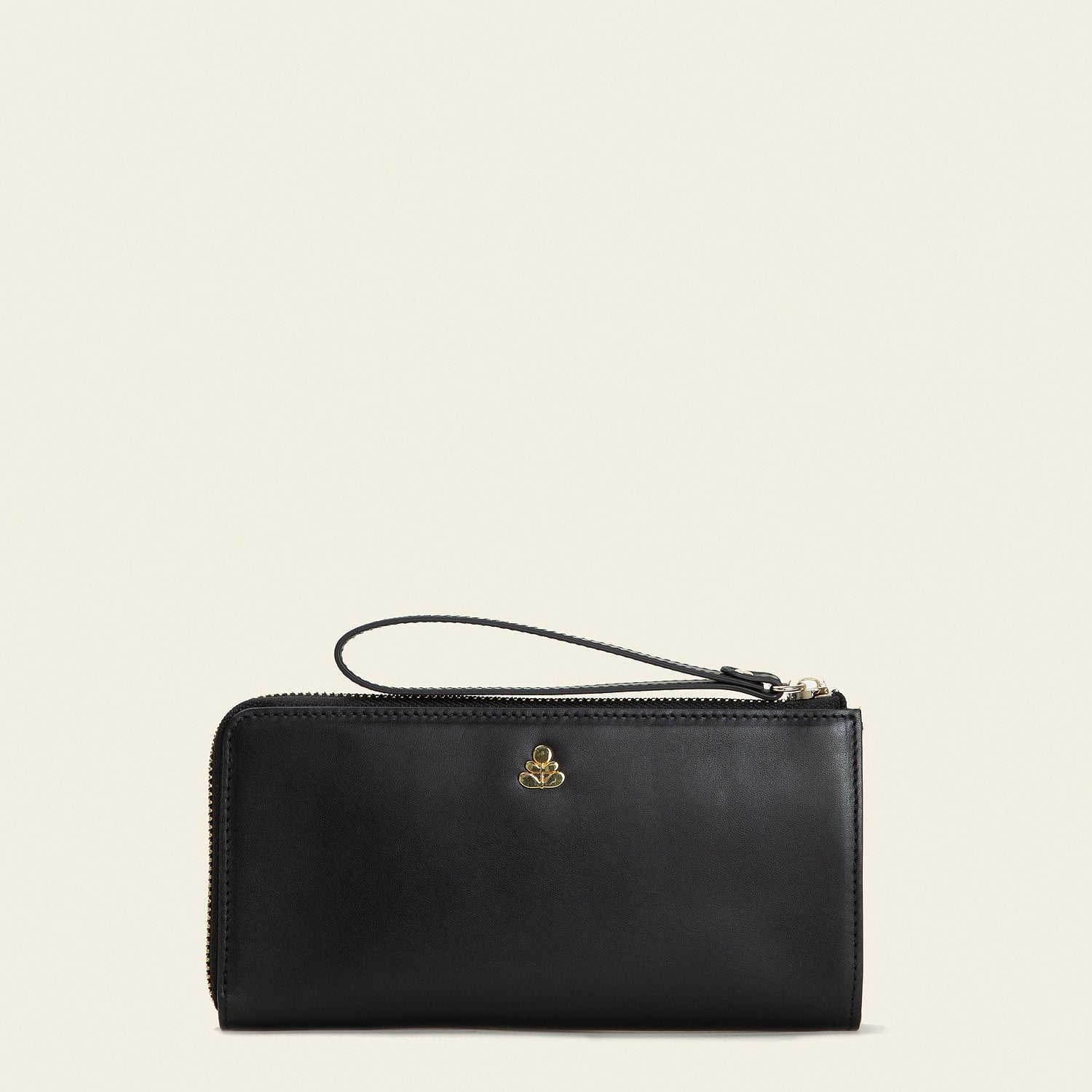 Carrie Long Zip Purse for Women - Stylish Black Leather Wallet with Multiple Card Slots & RFID Protection | Perfect for Everyday Use, Travel, and Business