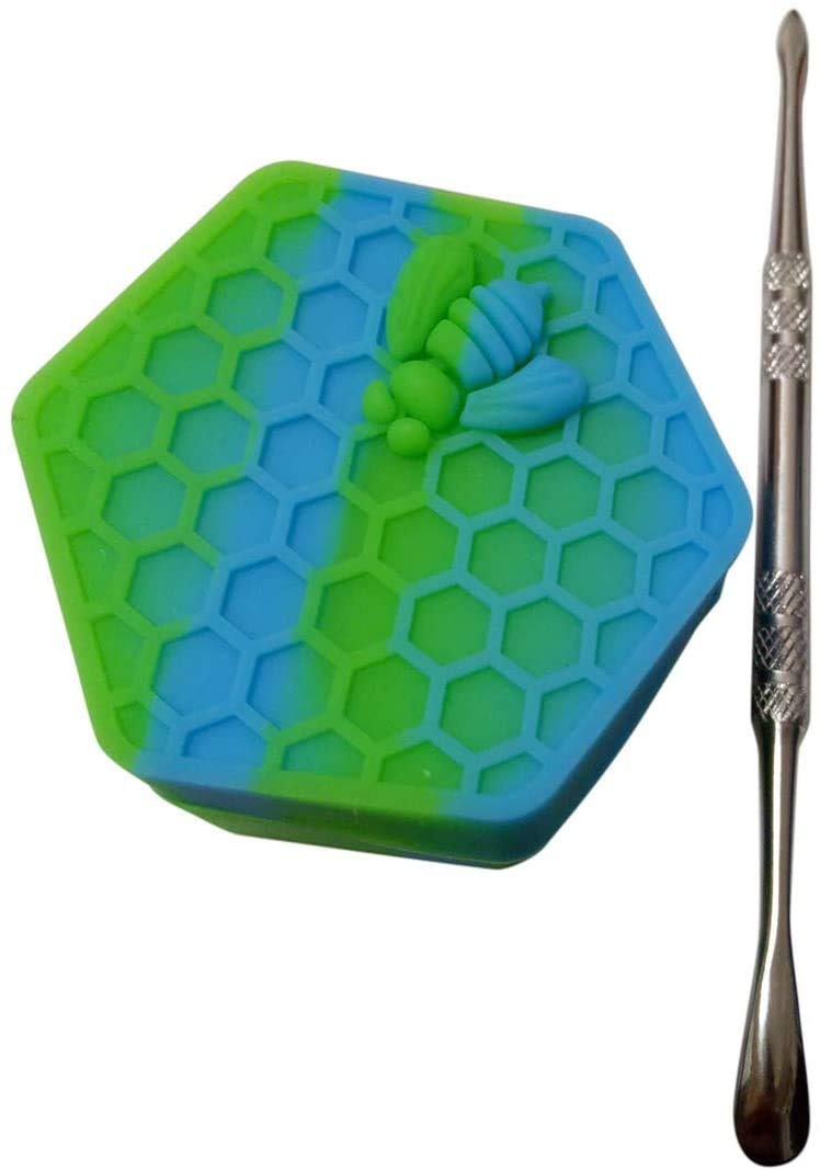 Gentcy 26ml 3-Piece Hexagon Silicone Storage Containers with Non-Stick Lid & Holder - Perfect for Spices, Cosmetics, and Small Crafts Organization
