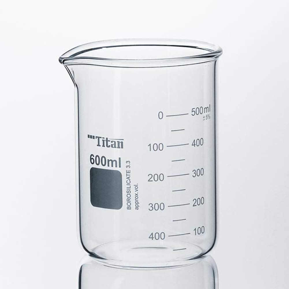 Premium 600ml Borosilicate Glass Beaker Mug - Durable Lab-Grade Beaker for Coffee, Beer & Science Experiments (12-Pack) - Perfect for Home, Office & Laboratory Use