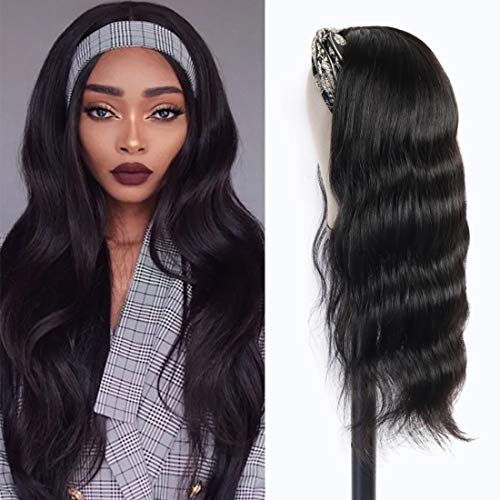 26 Inch Body Wave Headband Wig - 150% Density Virgin Human Hair for Black Women | No Lace Front | Machine Made | Perfect for Daily Wear, Parties & Special Occasions