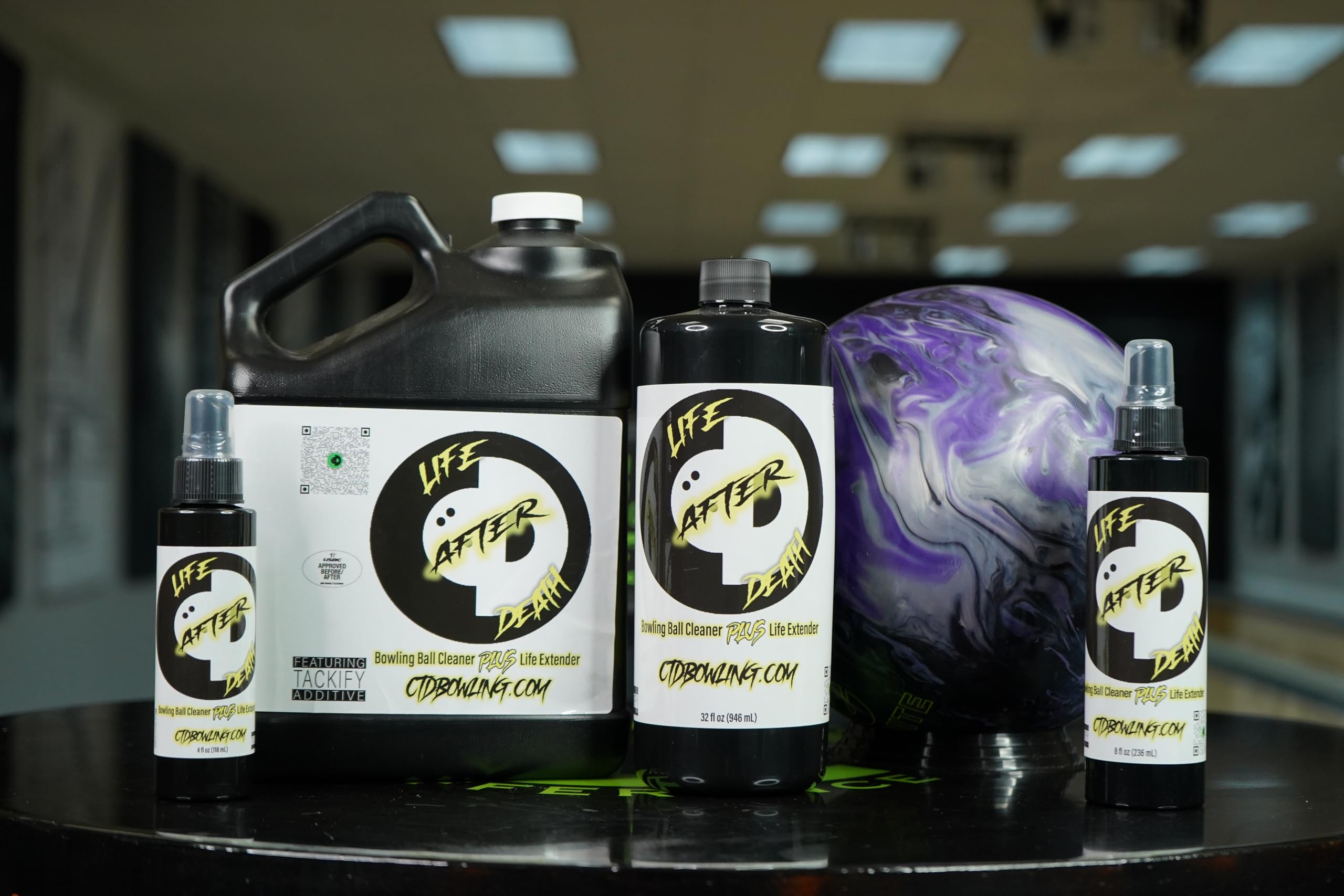 Life After Death Bowling Ball Cleaner & Life Extender - Industrial Strength Formula | Removes Dirt, Oil & Scuff Marks | USBC Approved | Extends Bowling Ball Performance | Perfect for League Play & Tournament Preparation