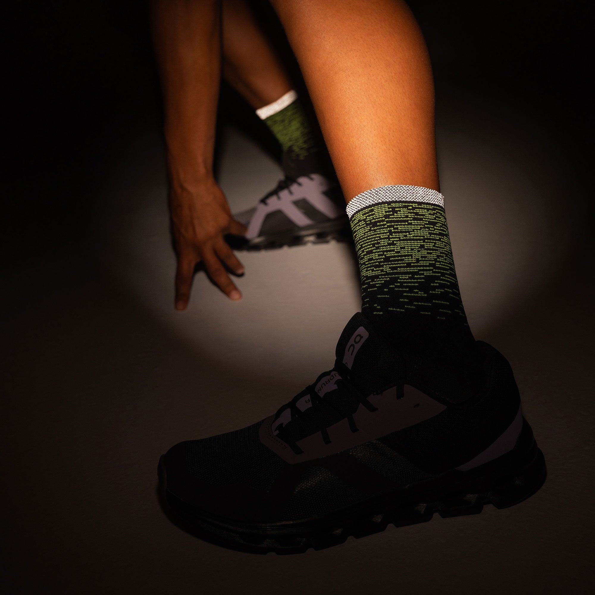 Elite Light Cushion Reflective Mini Crew Socks - Comfortable Athletic Socks for Running, Hiking & Workout - Breathable & Moisture-Wicking Performance Socks for Men & Women