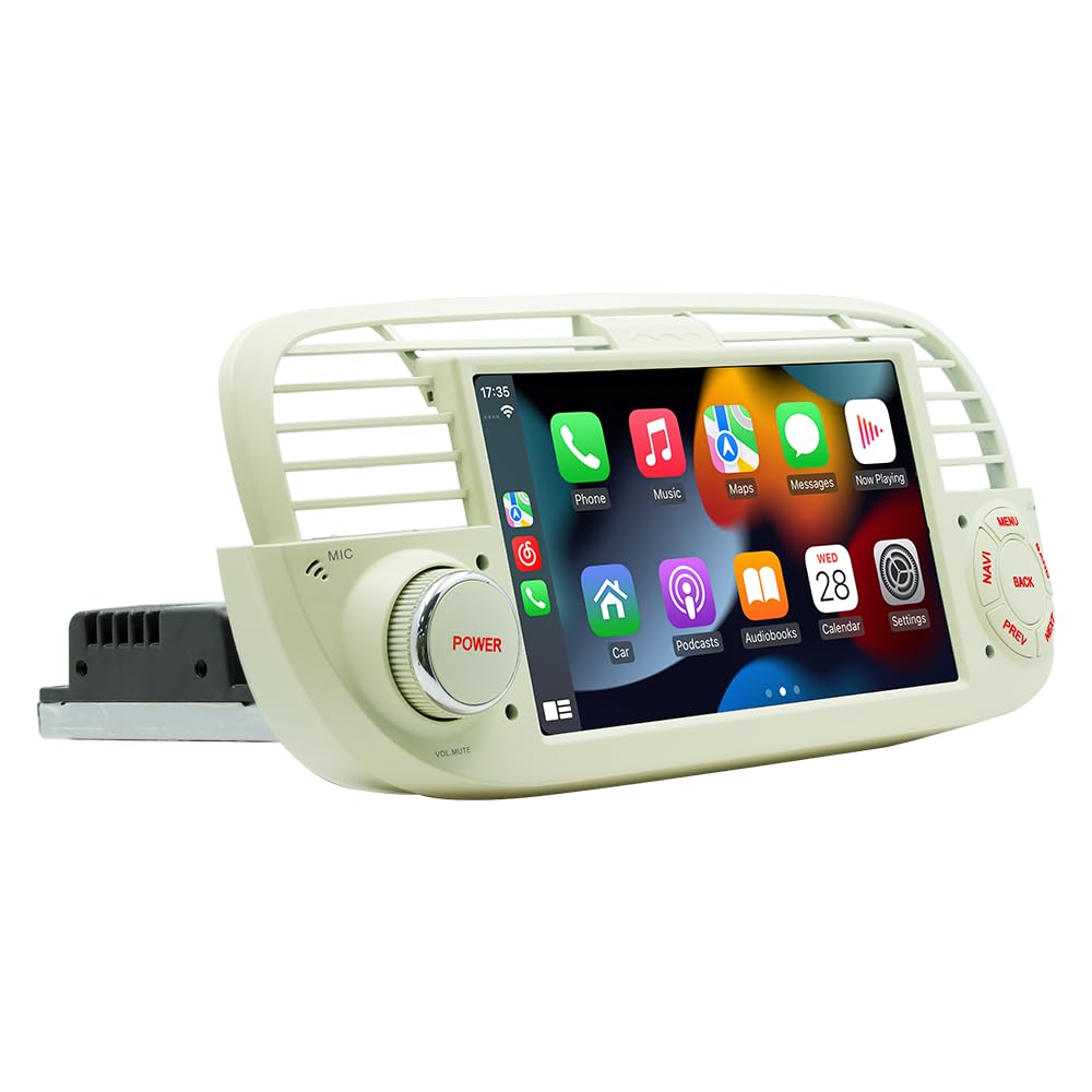 Wireless CarPlay & Android Auto Car Stereo for Fiat 500 (2007-2015) - 7