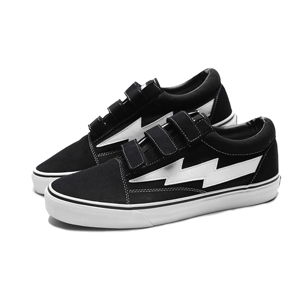 Revenge X Storm Black Velcro Sneakers - Old School Canvas Shoes for Men & Women | Streetwear Fashion, Casual Wear, Skateboarding, and Urban Lifestyle