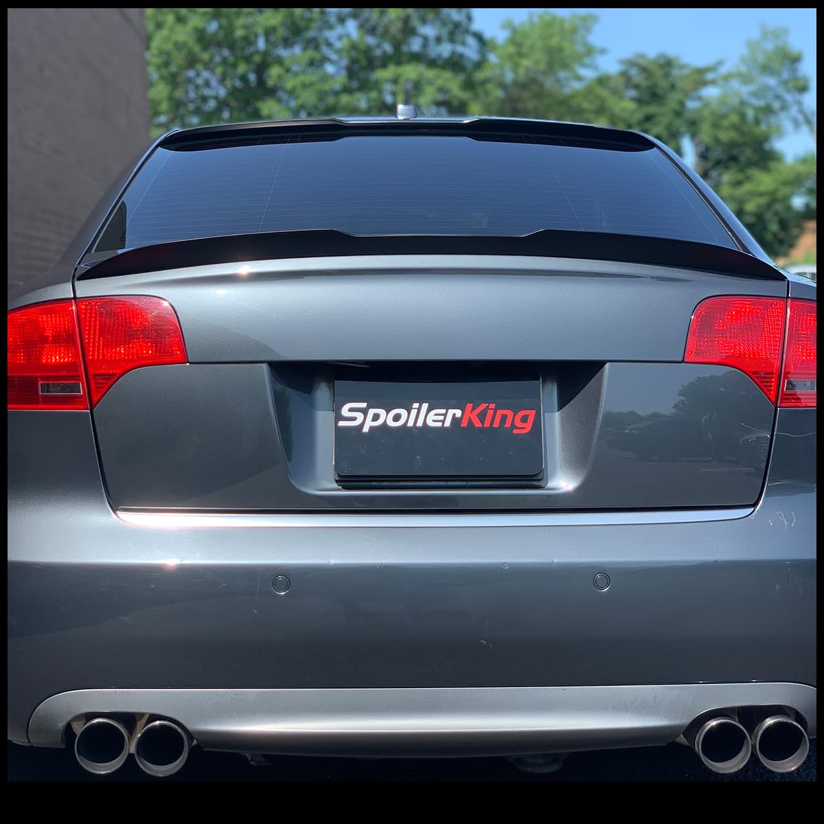 SpoilerKing Trunk Lip Spoiler with Center Cut (284GC) for Audi A4 2006-2008 - Enhance Style & Aerodynamics for Sedans